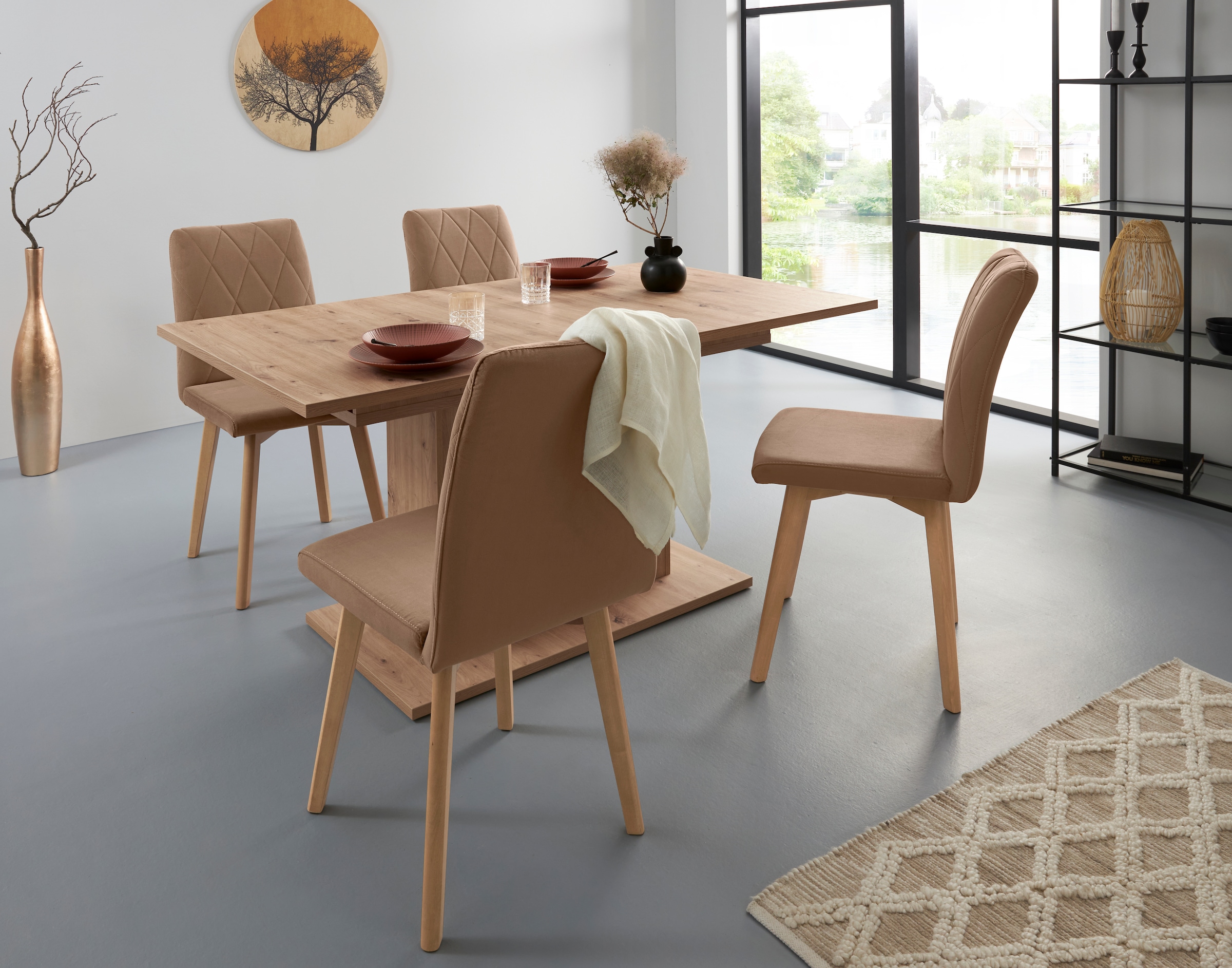 Home affaire Table de salle à manger »Sabrina« Breite 160 cm, Auszugsfunktion