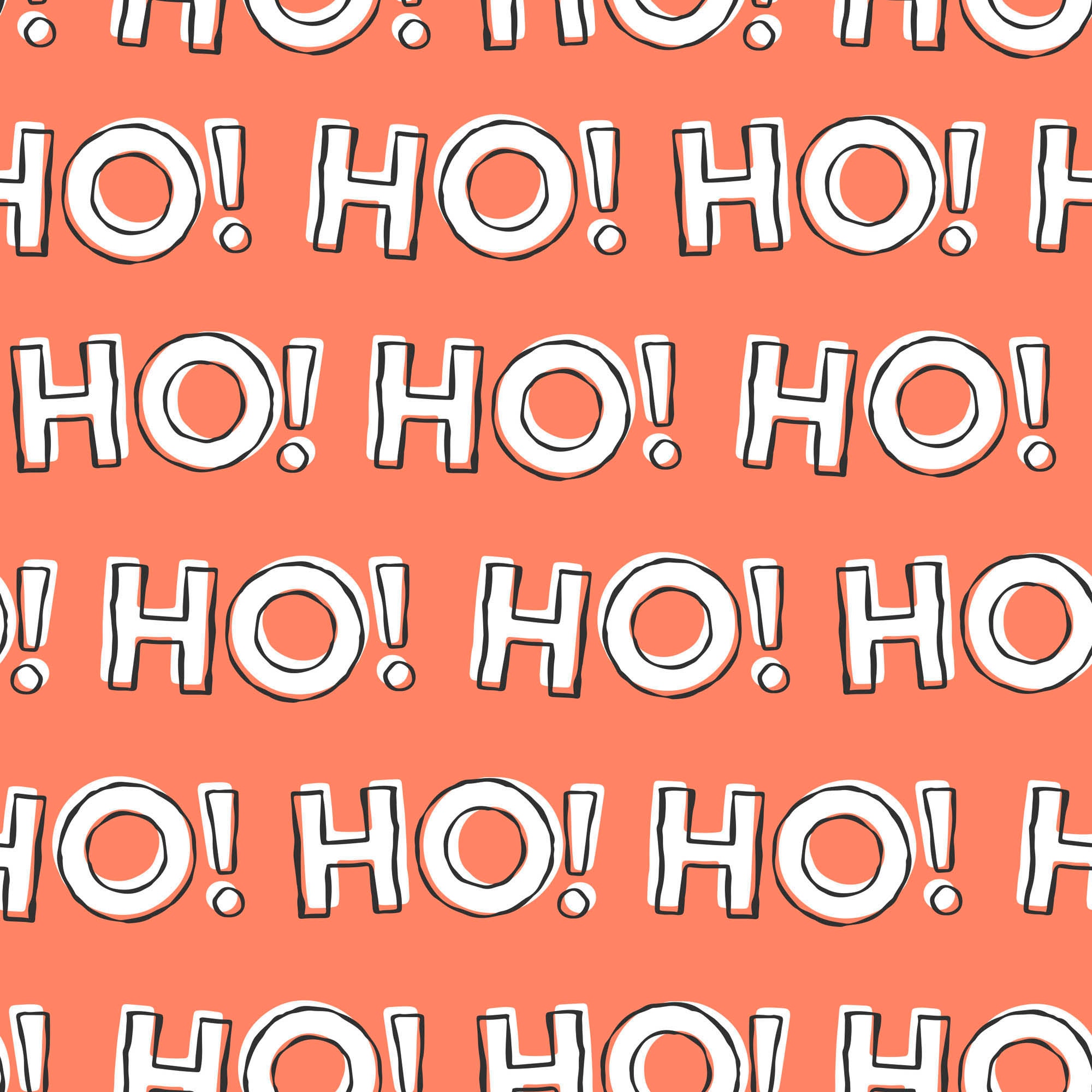 queence Coussin décoratif »HO! HO! HO!« Kissenhülle,Ho Ho Ho,Weihnachten,Festlich,Rot,Weiss,Spruch