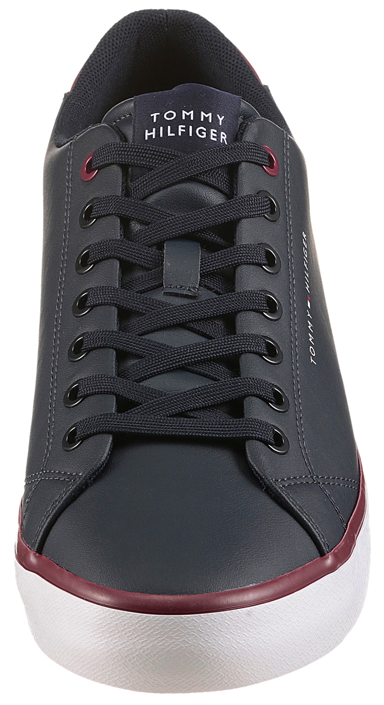 Tommy Hilfiger Sneakers »TH HI VULC CORE LOW LEATHER«  , Freizeitschuh, Halbschuh, Schnürer mit gepolstertem Schaftrand