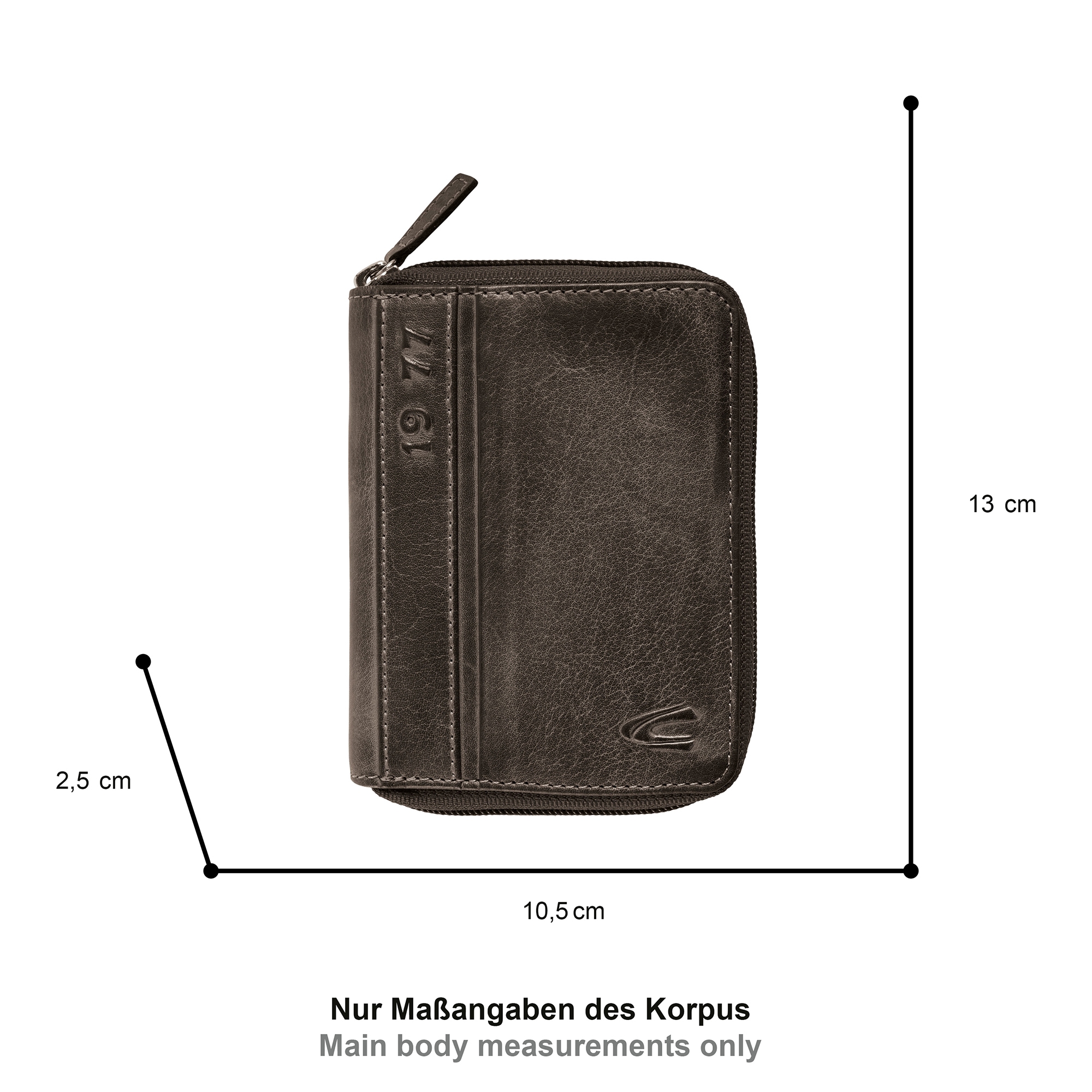 camel active Geldbörse »Melbourne« aus hochwertigem Rindsleder mit kernigen Nähten im Used Look