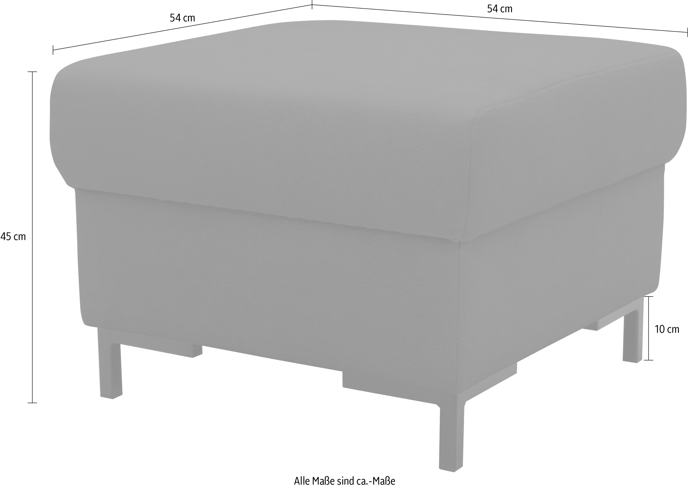 INOSIGN Polsterhocker »Jamie 2« auch in Cord, passend zur Serie, B/T/H: 54/54/45 cm