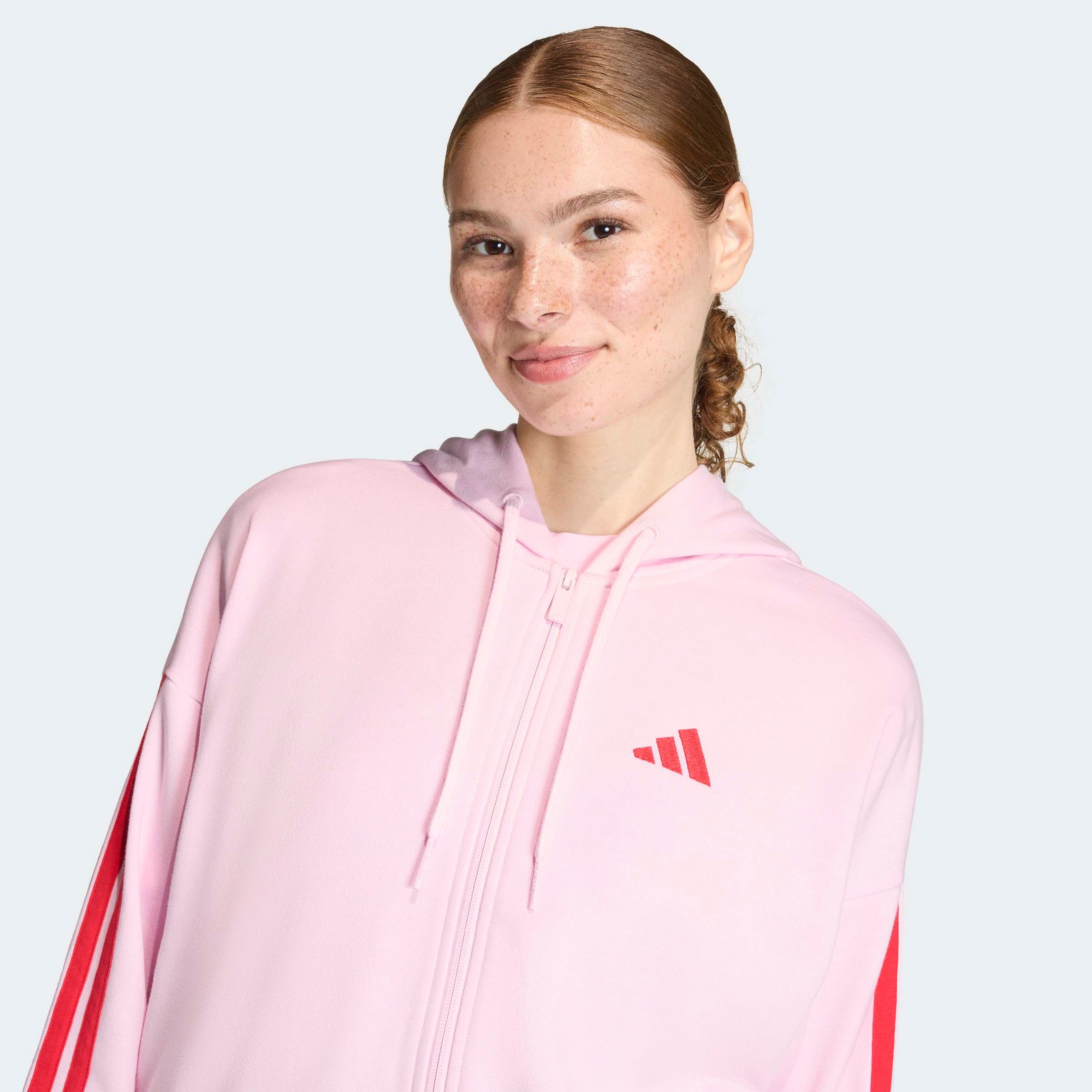 adidas Sportswear Kapuzensweatshirt »ESSENTIALS 3-STREIFEN FRENCH TERRY«

