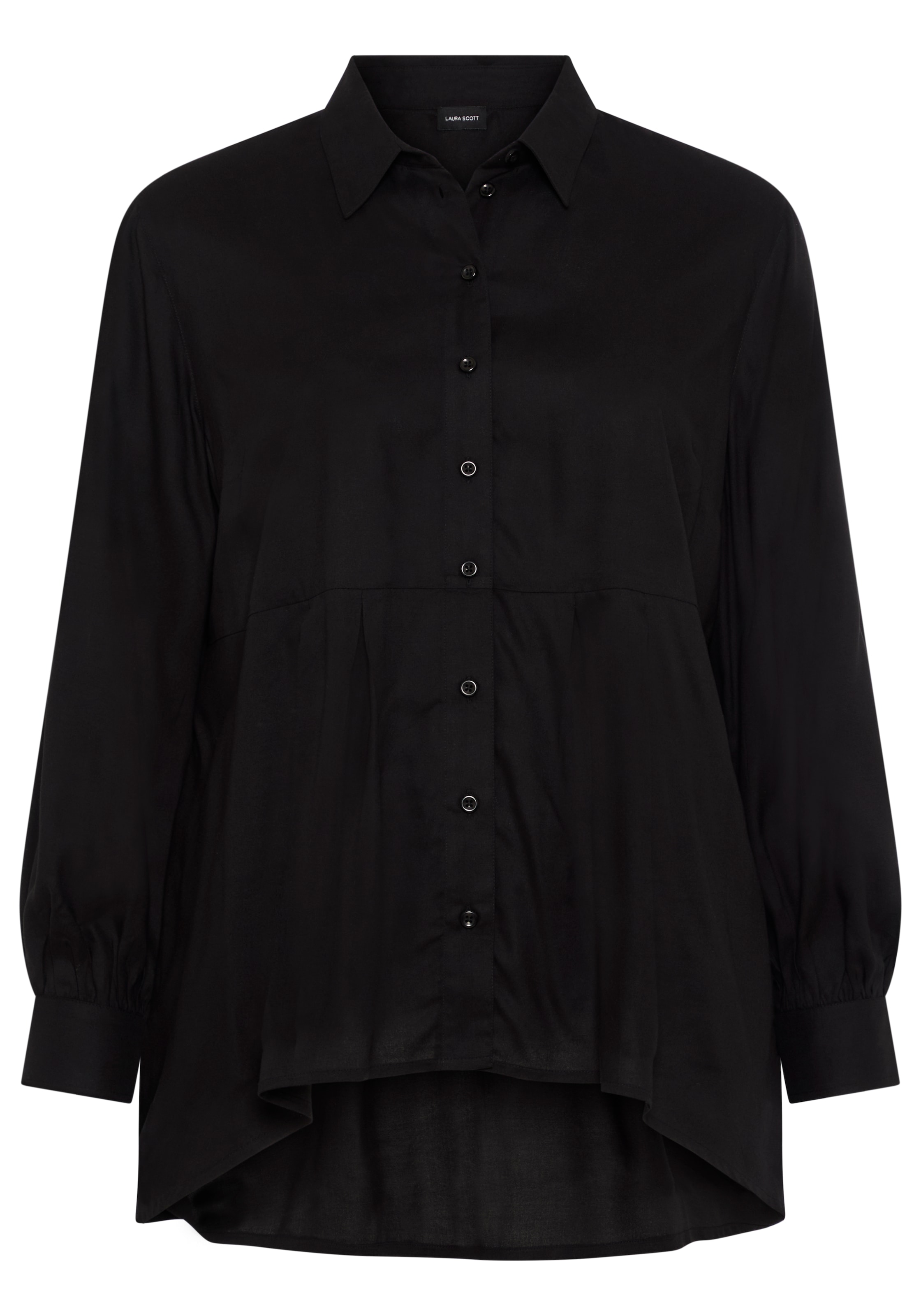 Laura Scott CURVE Longbluse »Grosse Grössen« femininer Stil, aus Viskose, unifarbene Optik, mit Knöpfen