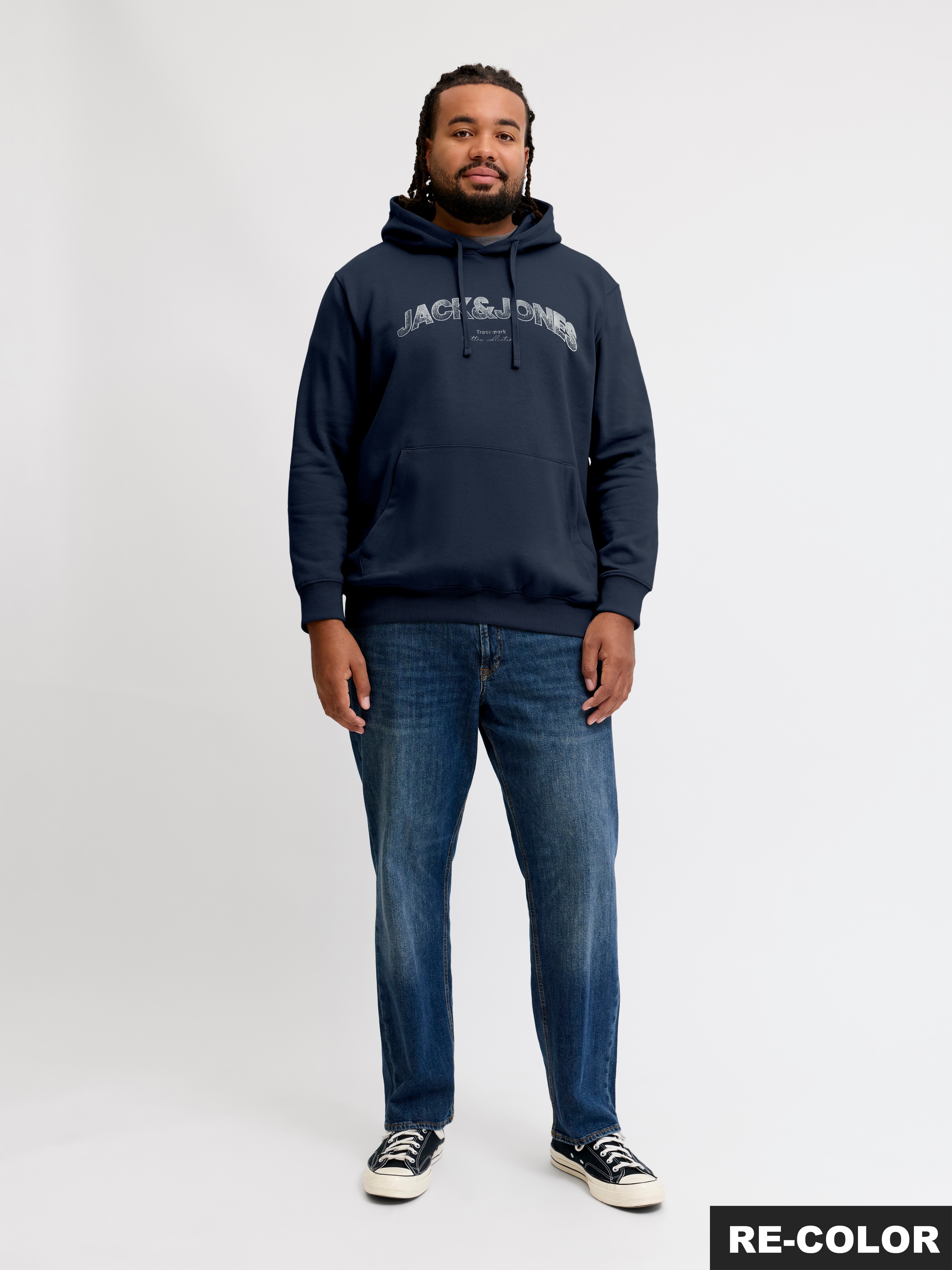 Jack & Jones PlusSize Kapuzensweatshirt »JJAVERY SWEAT HOOD PLS«, Baumwollmischung, normal geschnitten
