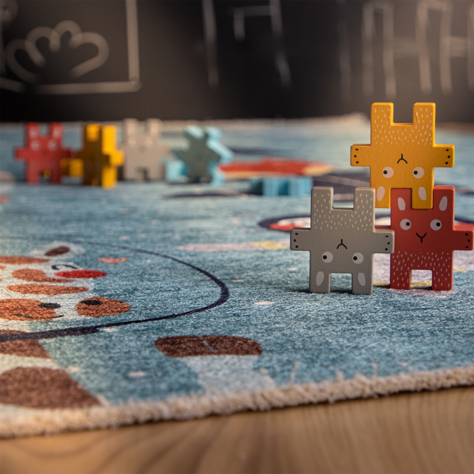 Kayoom Tapis pour enfants »Joanna 610« Rectangulaire 6 mm Höhe poils courts, motif moderne, déco, laine