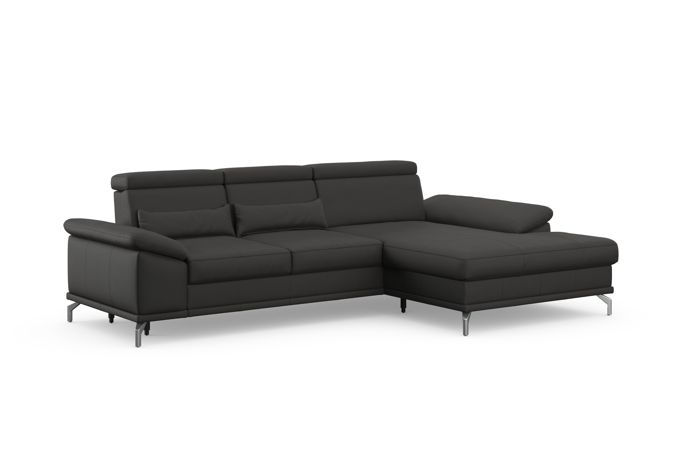 sit&more Ecksofa »Cabrio L-Form, B: 295 cm, mit Sitztiefen-, Arm- & Kopfteilverstellung« 2 Nierenkissen, Federkern, optional Bettfunktion und Stauraum