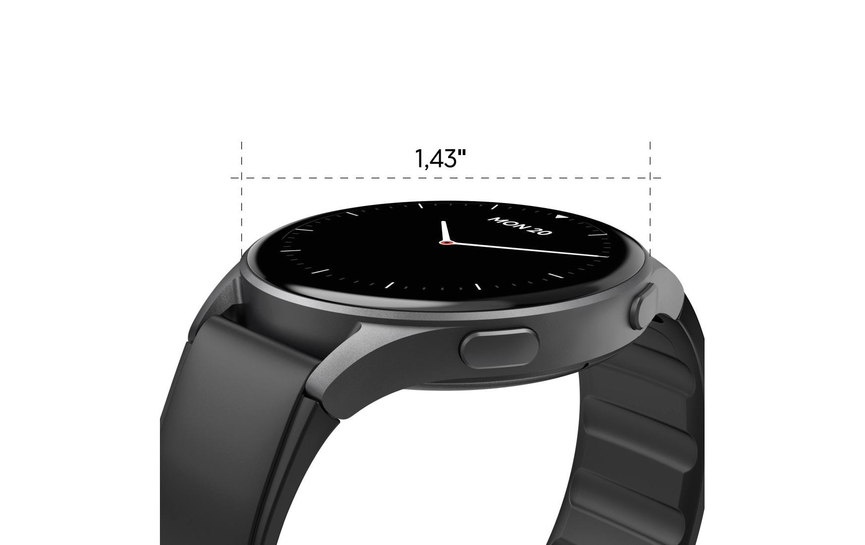 Hama Smartwatch »Smartwatch 8900 (Telefonfunktion, GPS, wasserdicht IP68, Herzfrequenz)«(/ 1,43 ″)