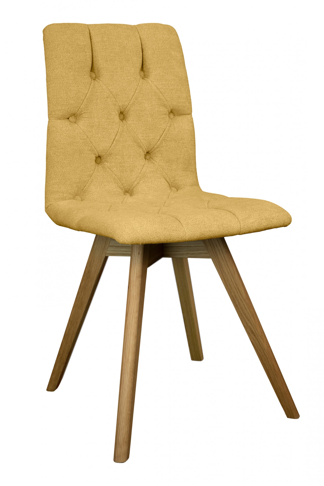 GOODproduct Chaise de salle à manger »Rania« (Set) 2 cuisMassivholzgestell, mit Knopfheftung