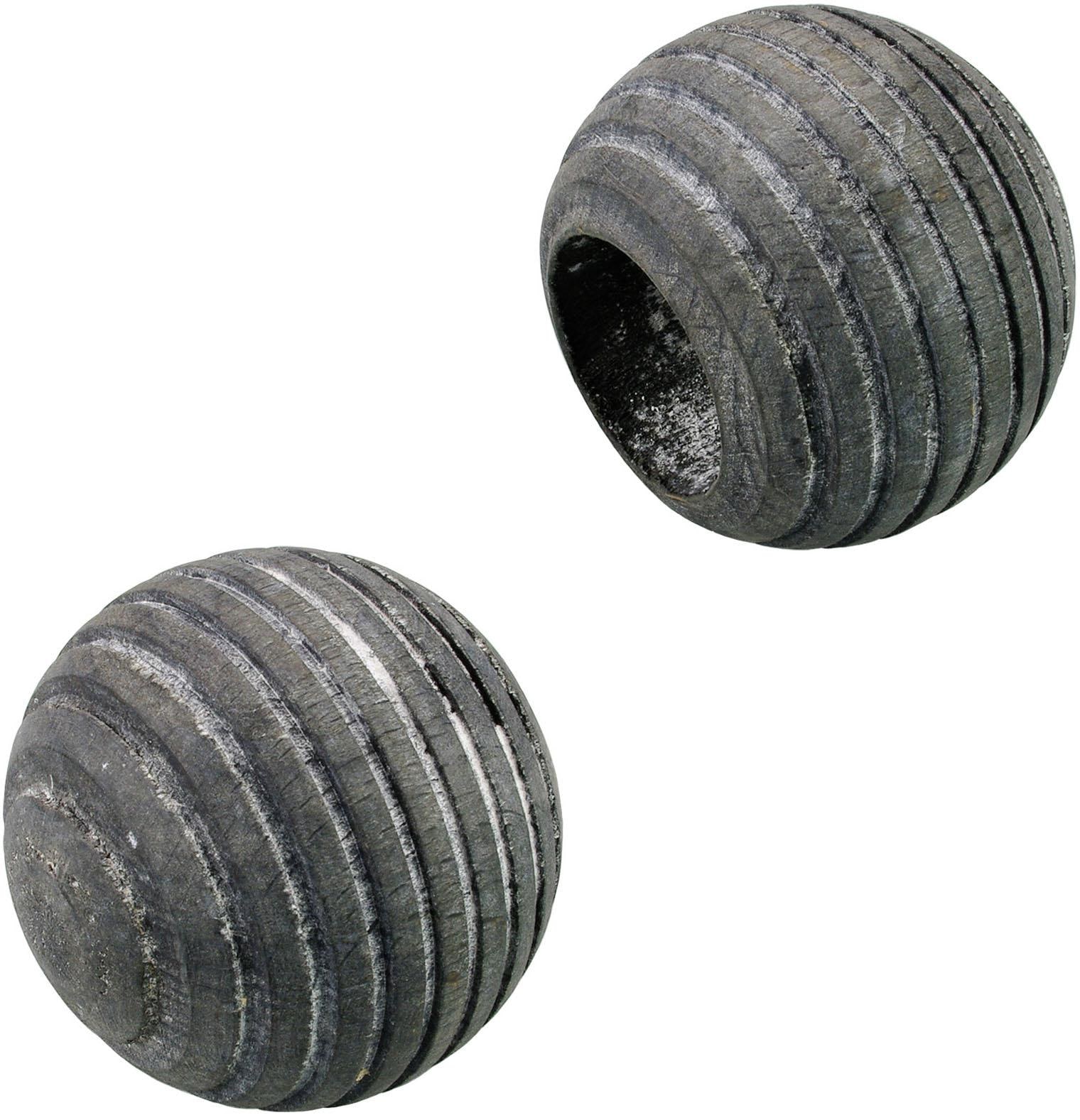 Liedeco Gardinenstange »Terra Kugel mit Streifen« Ø 28 mm 1 läufig-läufig Fixmass