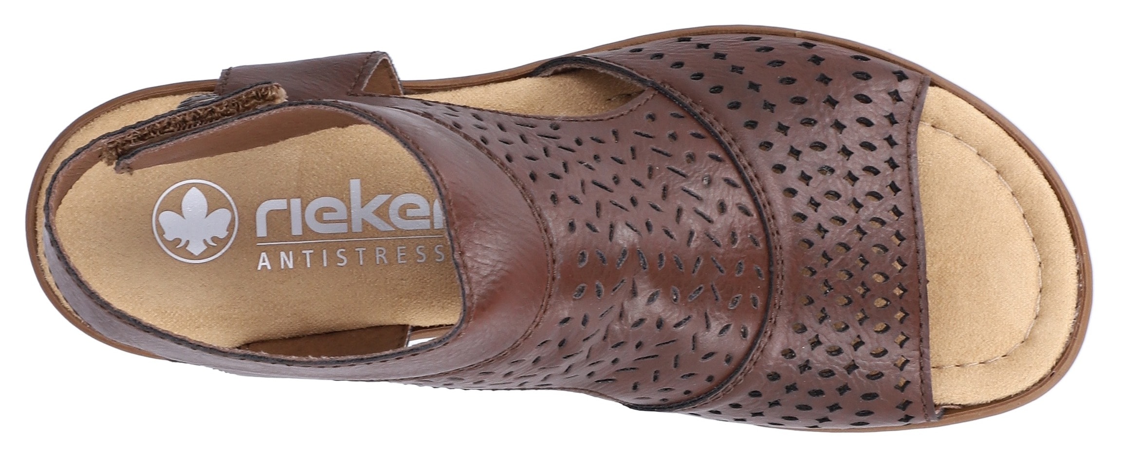 Rieker Schaftsandalette  Sommerschuh, Urlaubsschuh, Keilsandale mit Perforation