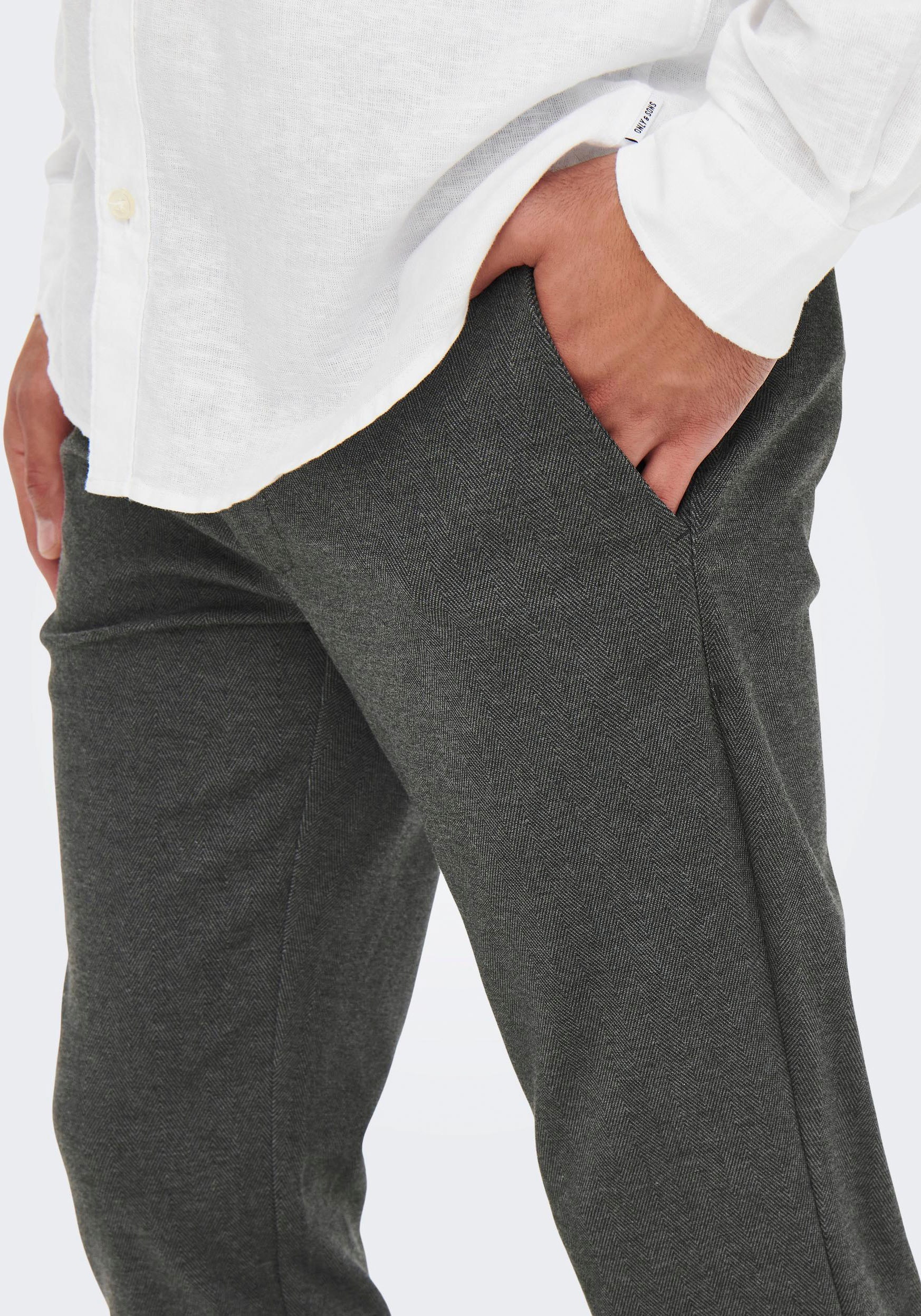 ONLY & SONS Pantalon en tissu  mit leichtem Strukturmuster