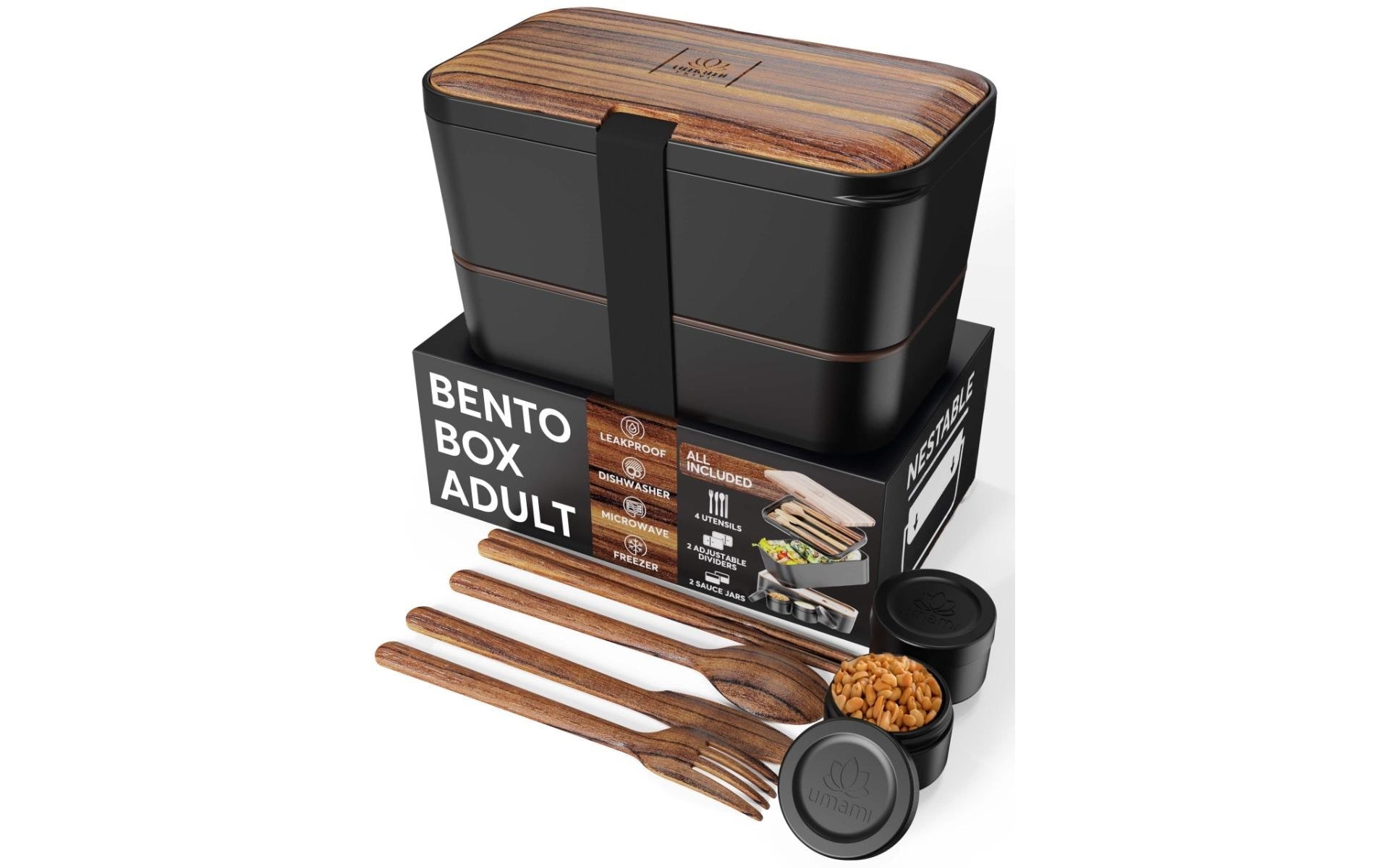   Boîte à lunch »Umami Nestable L Wenge Black«