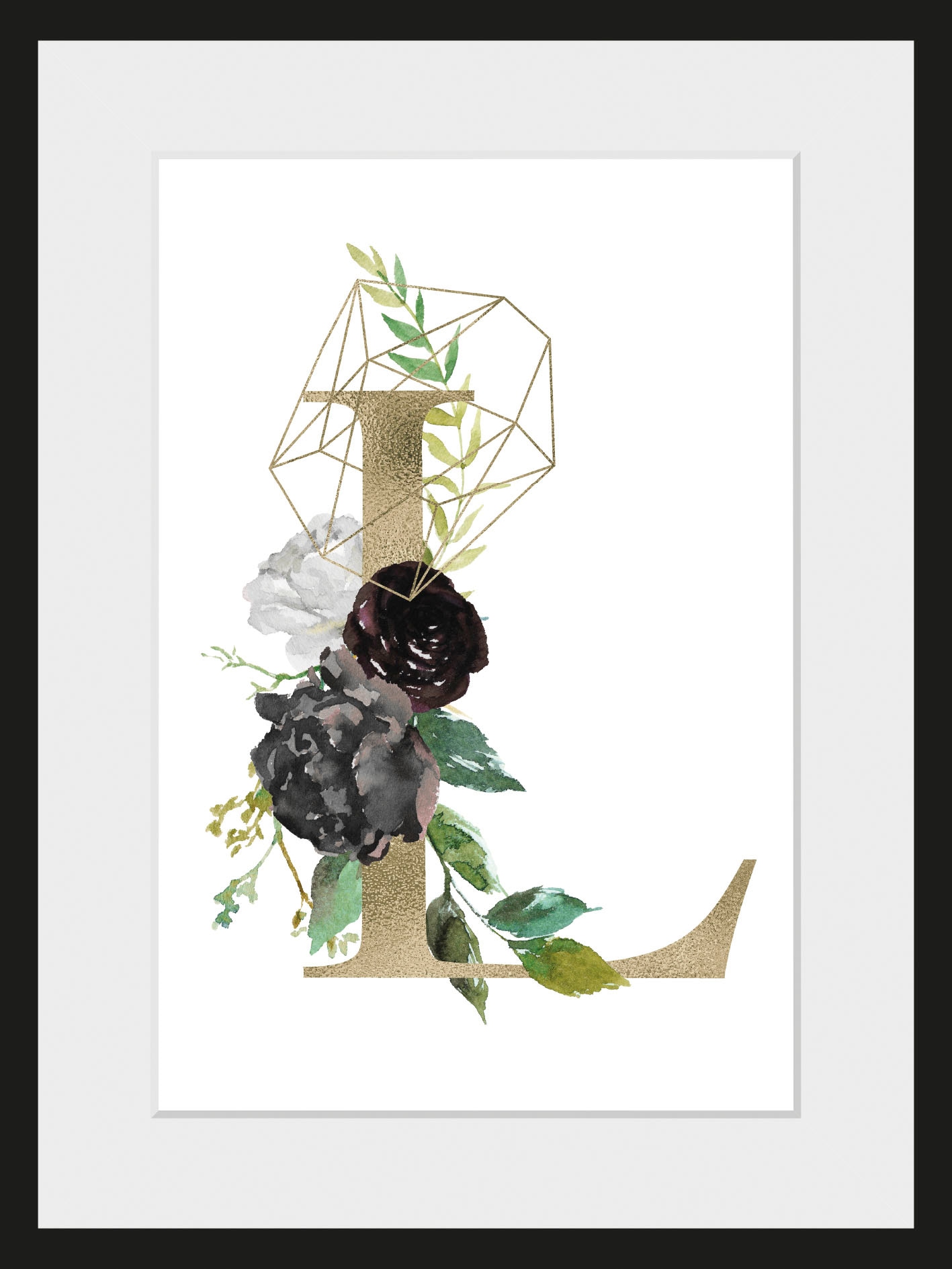 queence Image »L« 1 cuis tlg. HD Premium Poster-Druck inkl. Holzrahmen