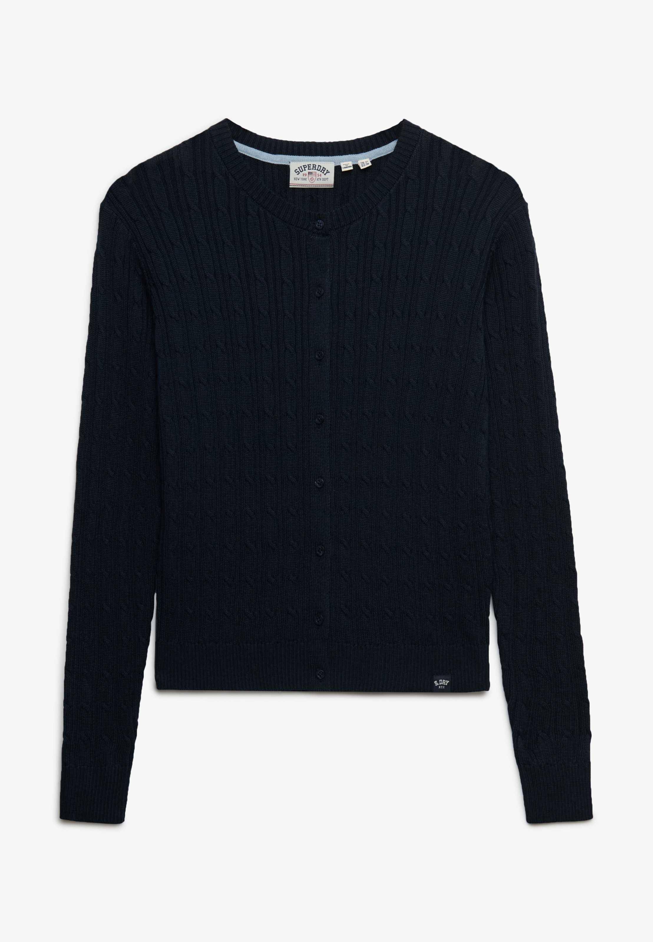 Superdry Veste en tricot »SLOUCHY CABLE CARDIGAN« Baumwollmischung