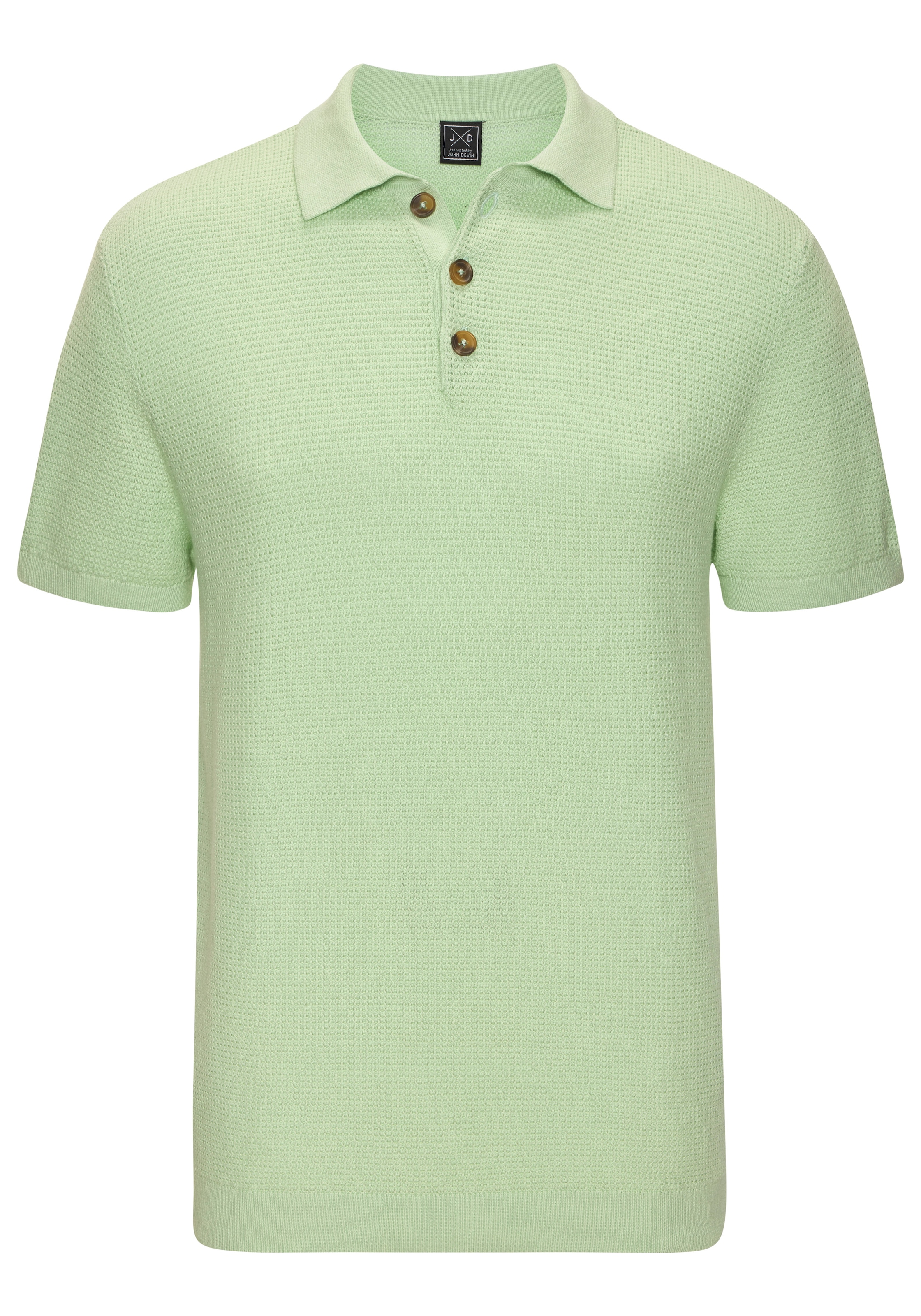 John Devin Polo »- Strick Poloshirt, Regular fit« mit Polokragen und kleiner Knopfleiste