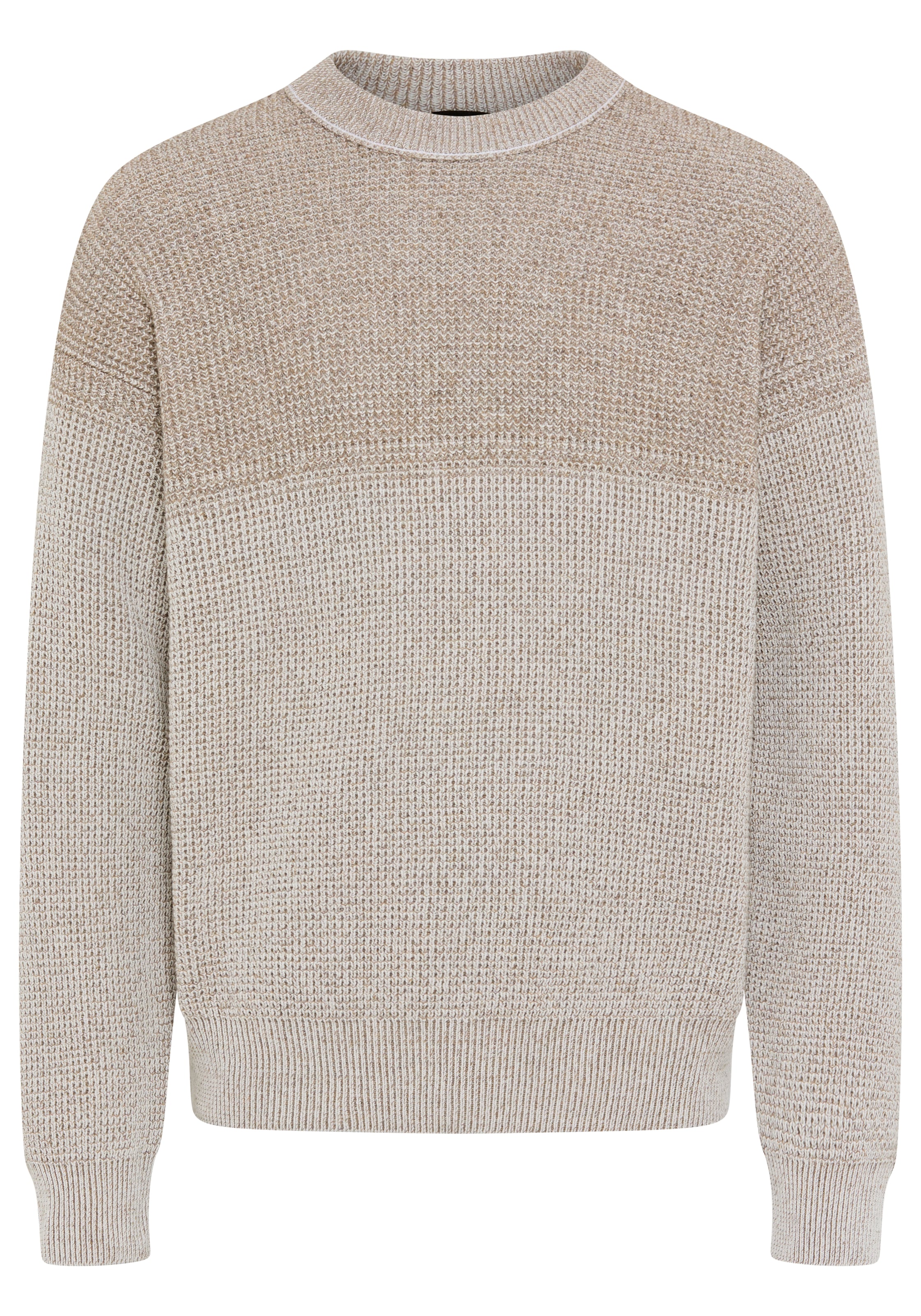 BOSS ORANGE Pull en tricot »Kartney« Rundhalsausschnitt, Regular Fit, Strukturstrick mit Farbverlauf