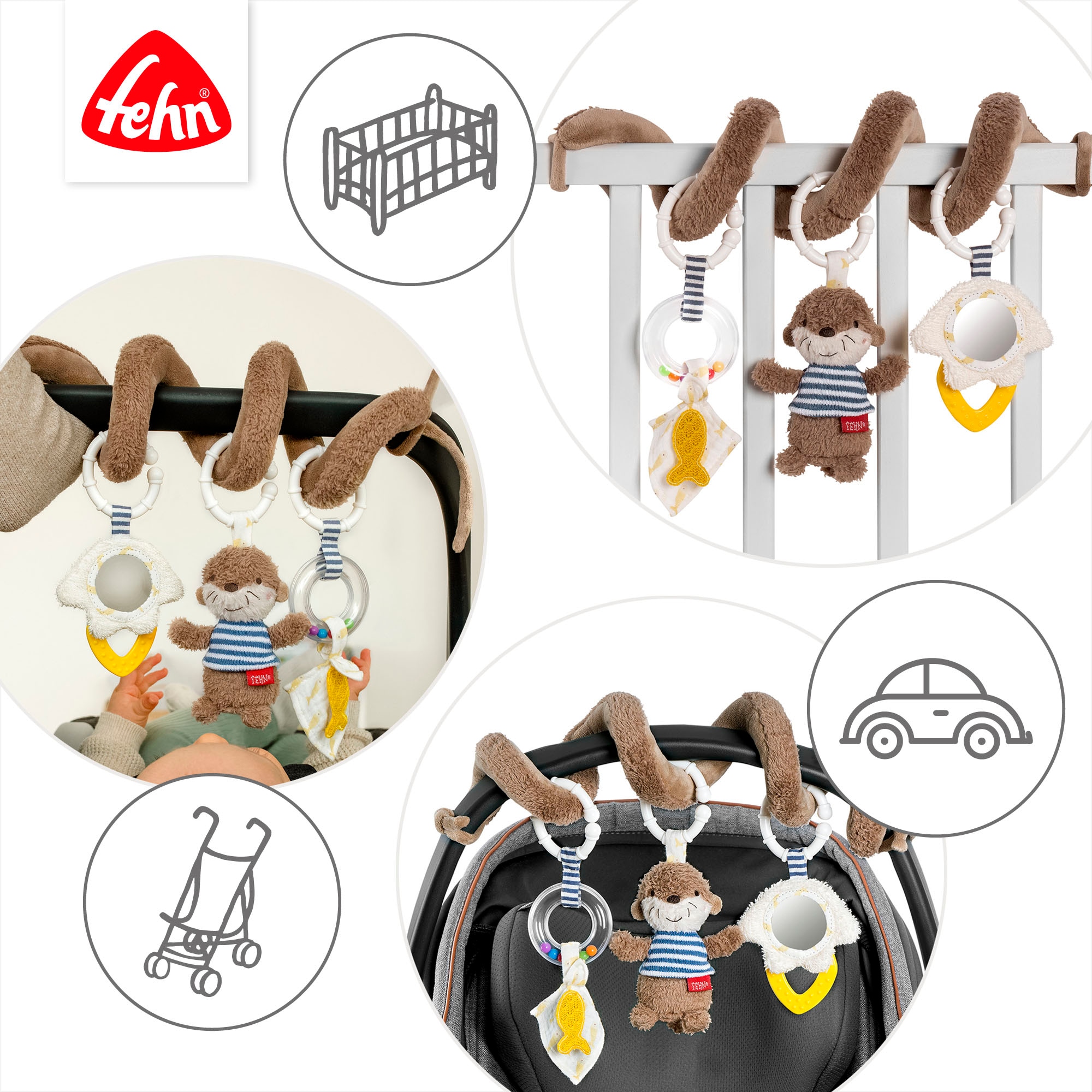 Fehn Greifspielzeug »Otter Theo, Activity-Spirale Otter«