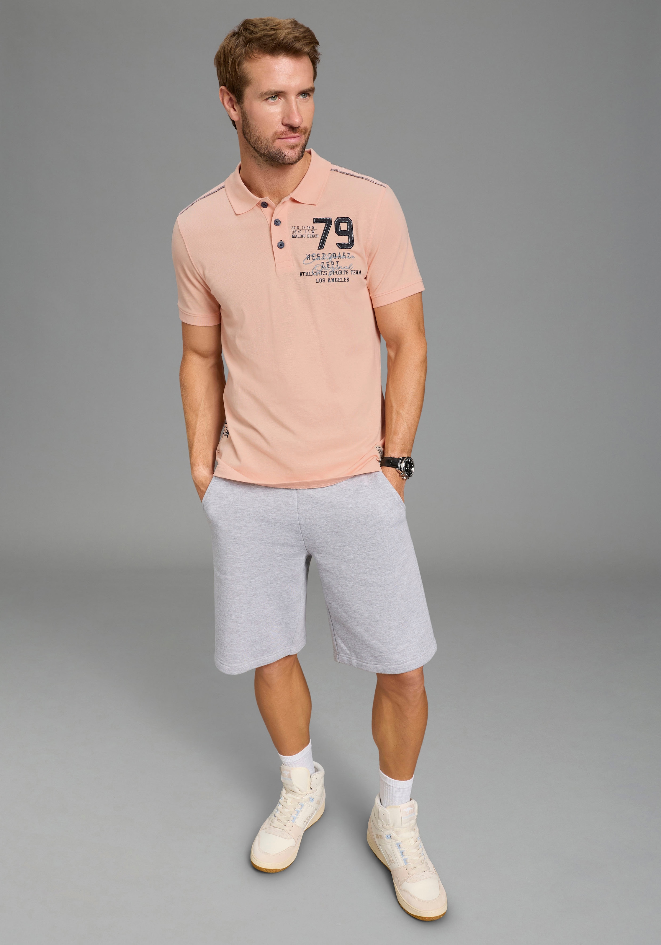 KangaROOS Polo schmale Passform, mit Halbarm, aus Piqué-Material