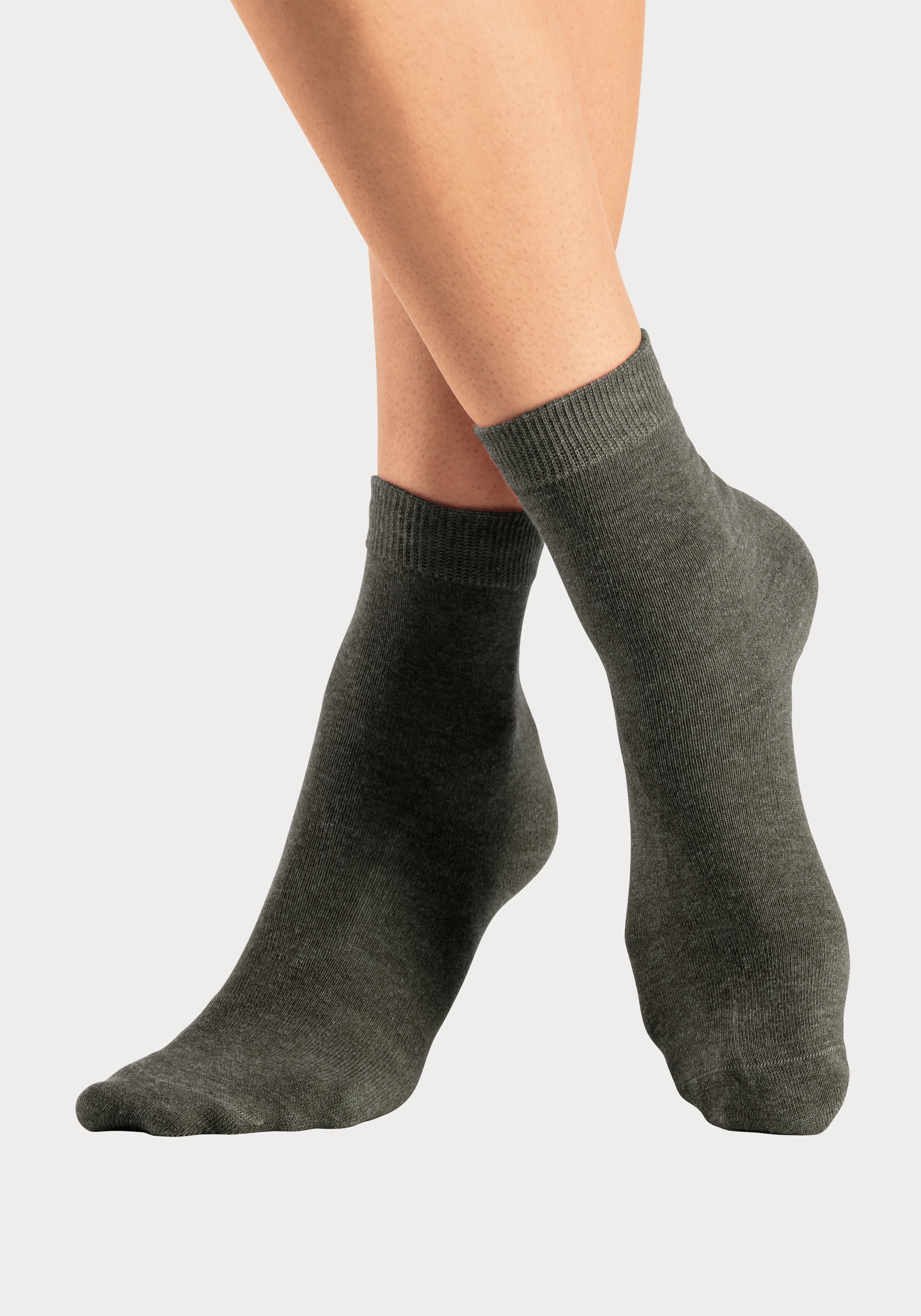 LASCANA Chaussettes basiques Paquet, 7 cuis tlg. en couleurs mélangées vives