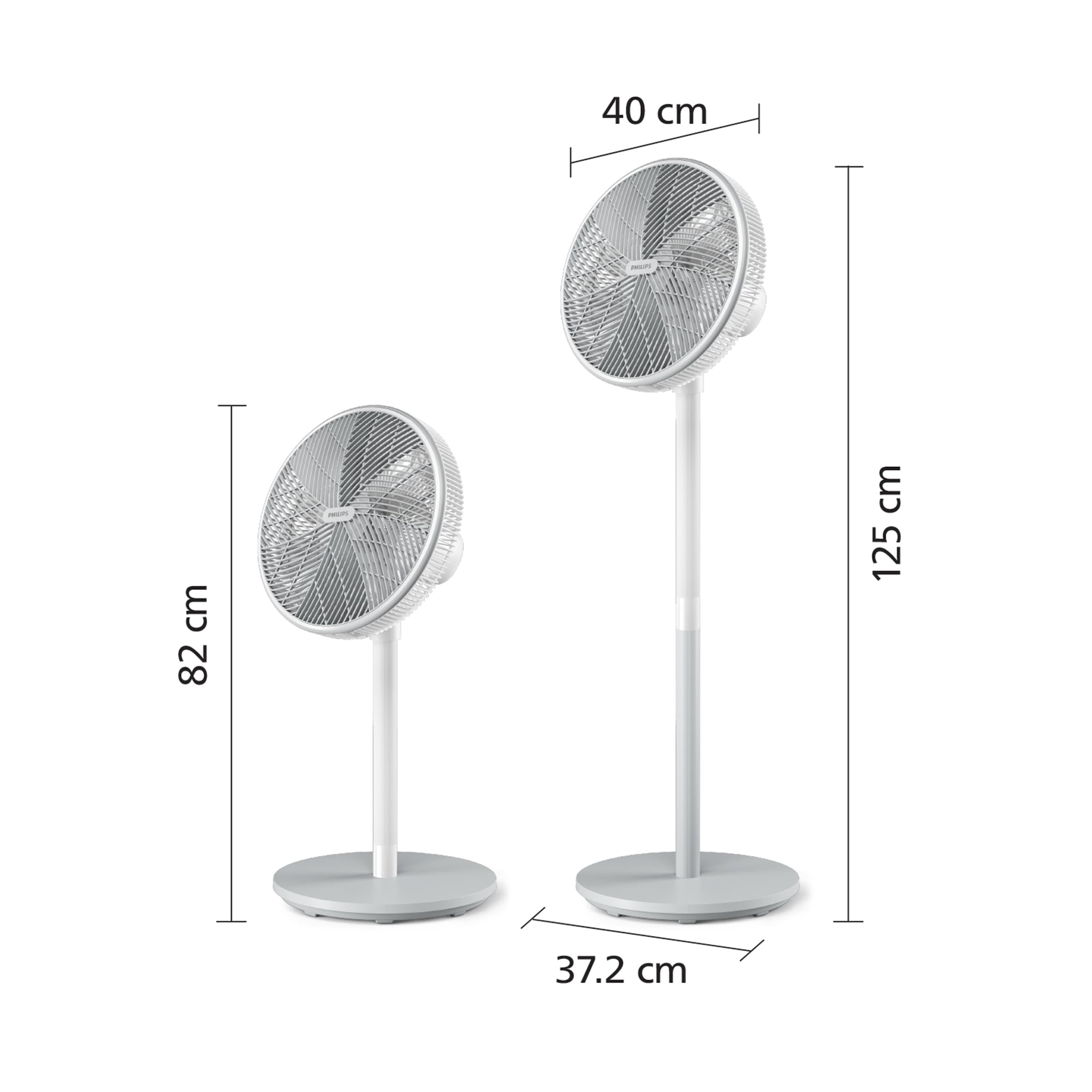 Philips Standventilator »CX2550/00 Serie 2000, mit extrem leiser SilentWings-Technologie, 19 dB« 2-in-1-Tisch- & Standventilator, neig- & drehbar, elegantes Design