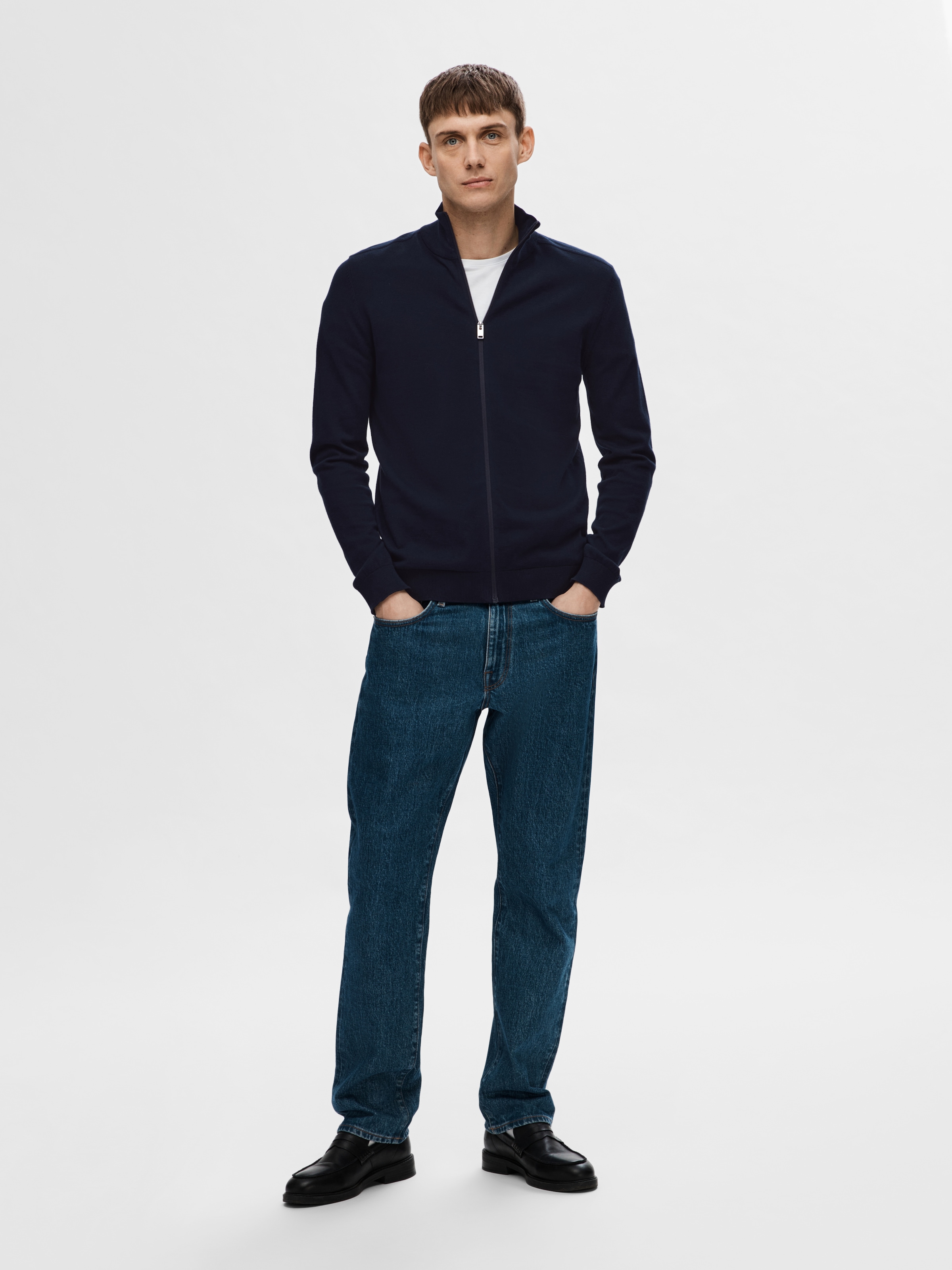 SELECTED HOMME Veste en tricot »SLHBERG FULL ZIP CARDIGAN NOOS«
