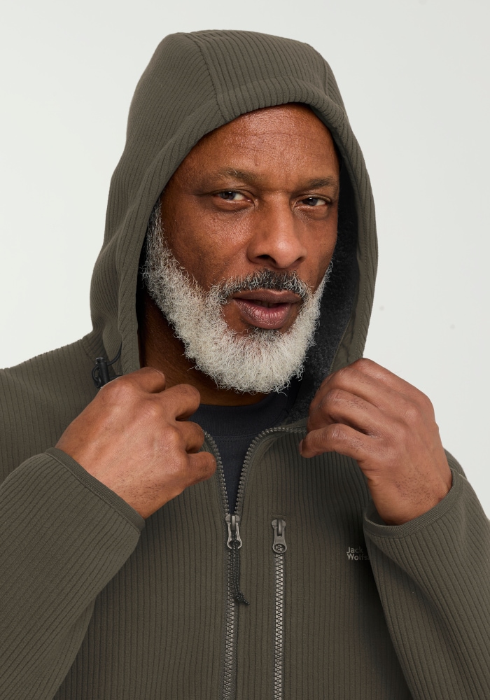 Jack Wolfskin Veste polaire »LAKE RIDGE HOODED JKT M« avec capuche avec capuche, chaud, coupe confortable