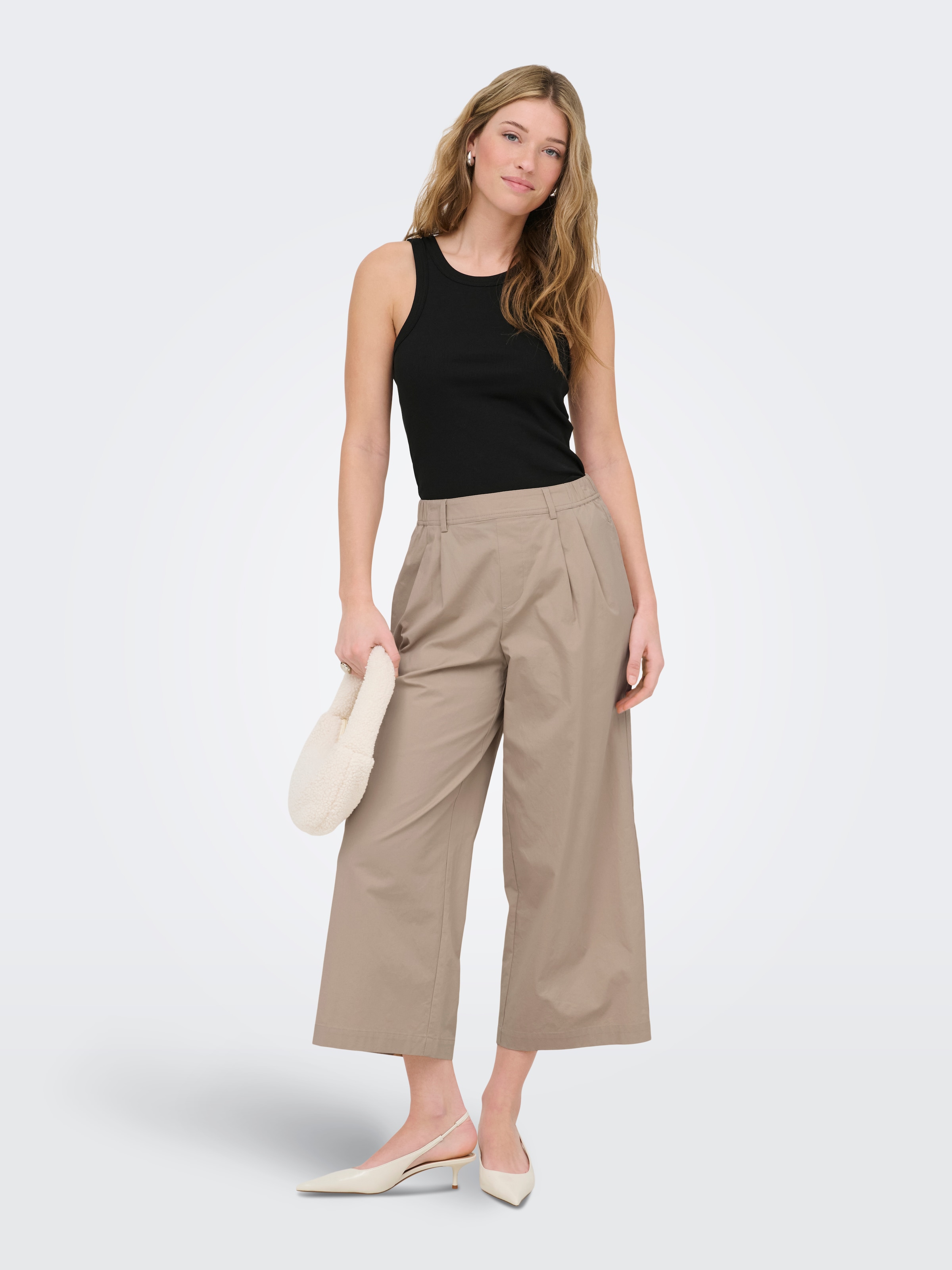 ONLY Débardeur »ONLVAL 2-WAY TANK TOP JRS NOOS« mélange de coton, col rond