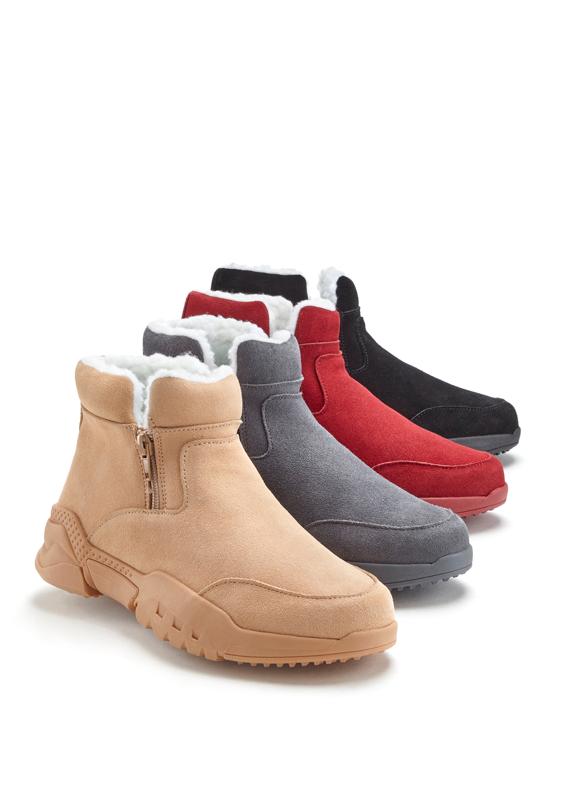 Vivance Bottines  aus Veloursleder und mit Warmfutter, Winterstiefel, Stiefel, Boots