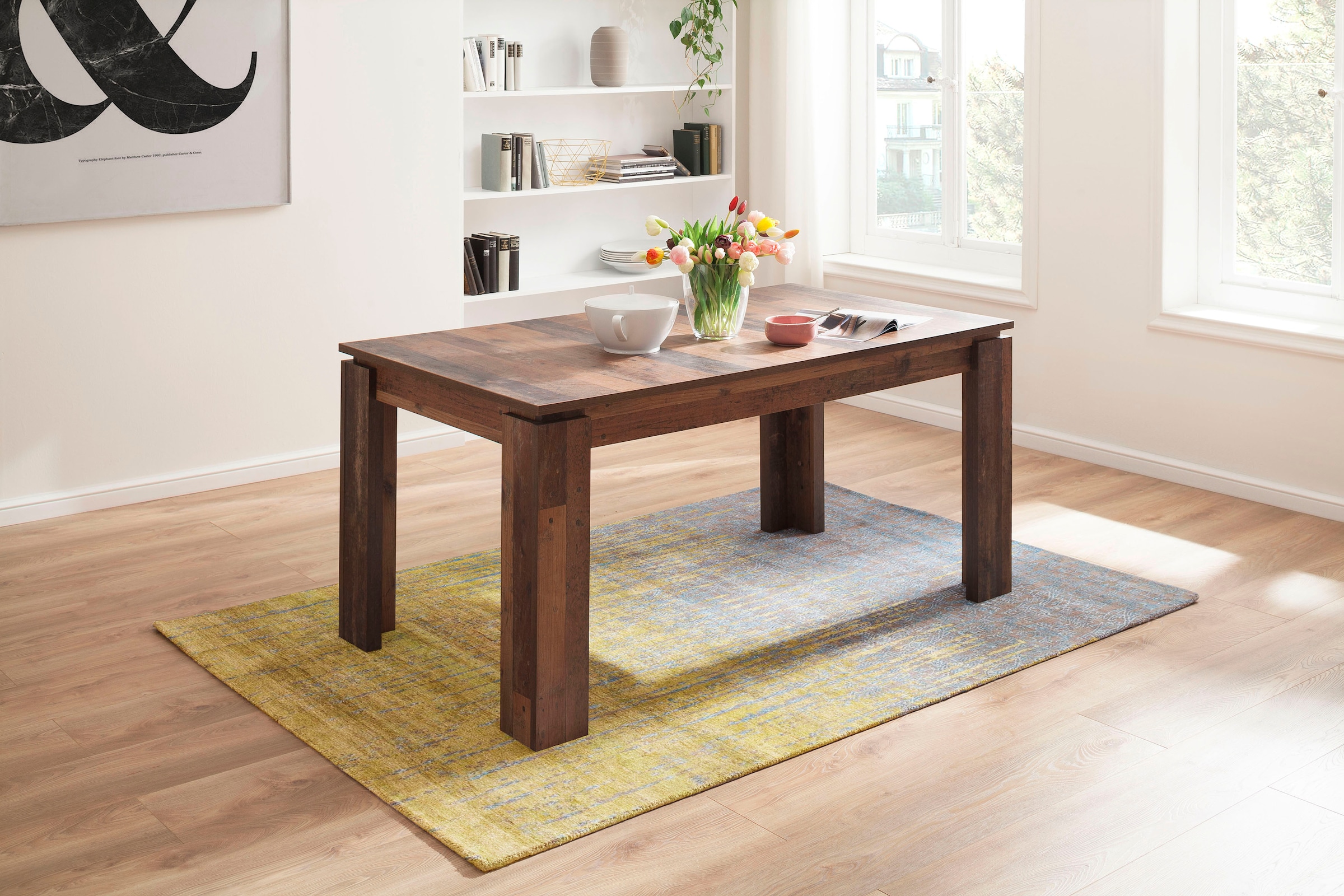 INOSIGN Table de salle à manger »Tanum« Ausziehbarer Esszimmertisch 160-200 cm - Masse (B/T/H) 160/90/77 cm