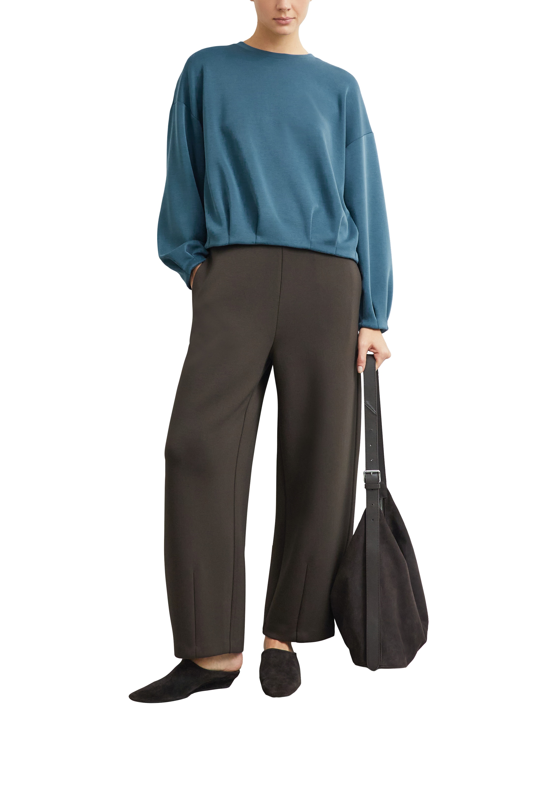 Comma Sweater , mit elastischem Bund / Viskose-Stretch
