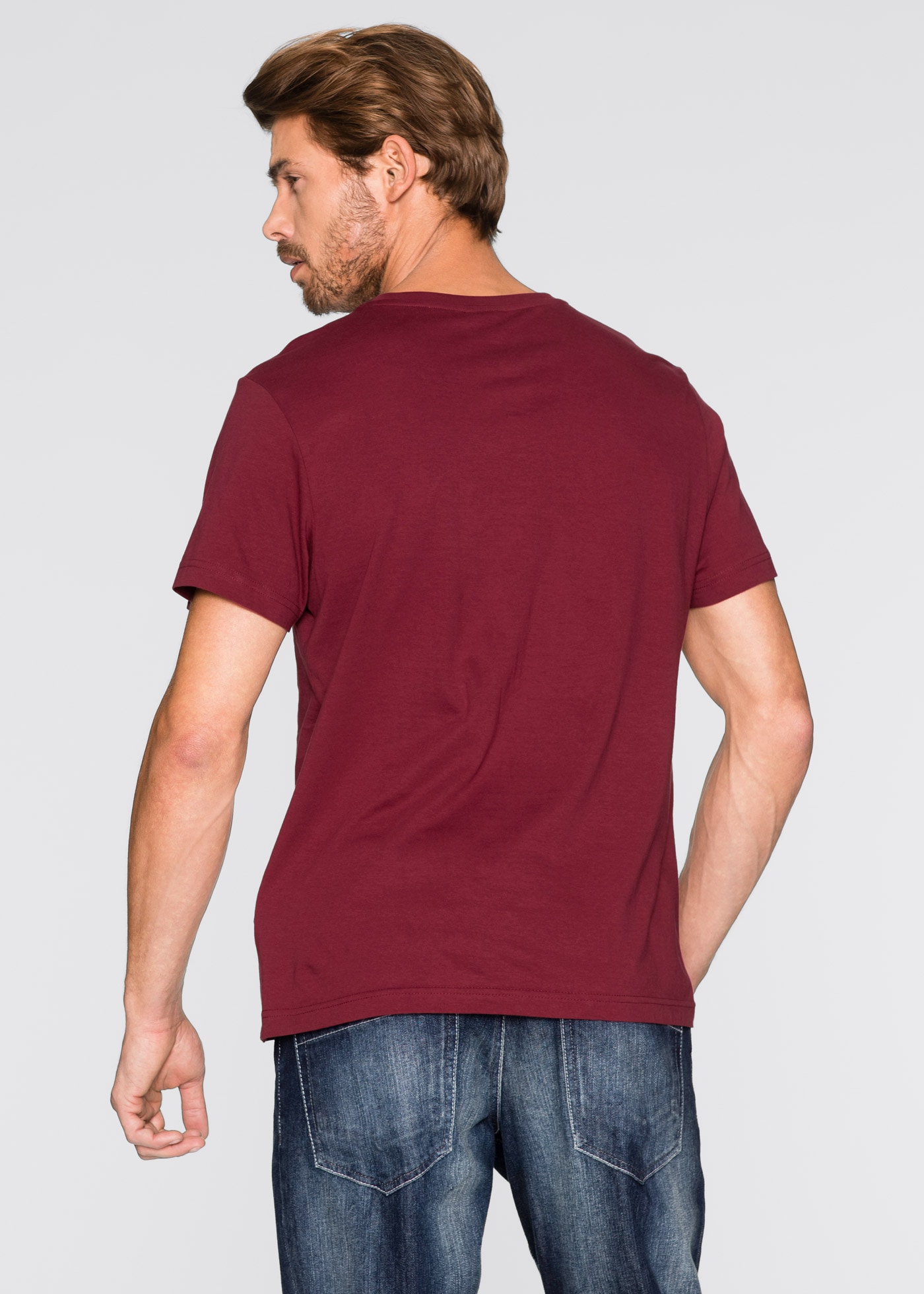 bonprix T-shirt »T-Shirt (3er Pack)« Paquet, 3 cuis bequemer Regular Fit, Rundhalsausschnitt, leichte Stoffqualität