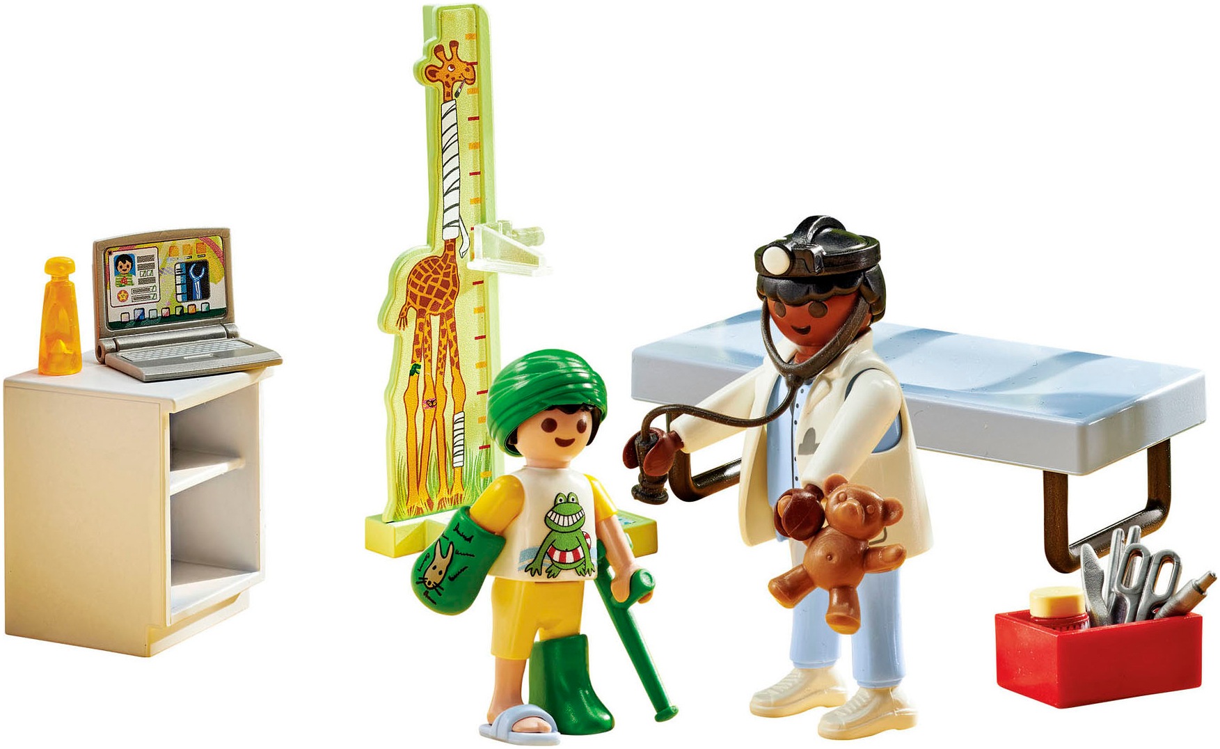 Playmobil® Konstruktions-Spielset »Kinderarzt mit Teddybär (71619), Action Heroes« Made in Europe