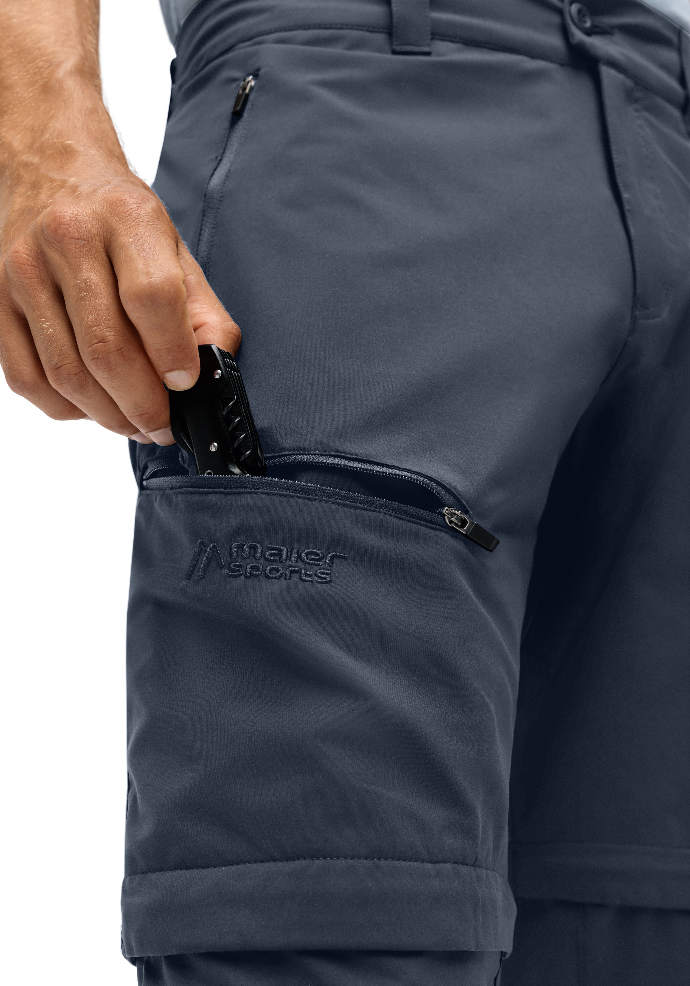 Maier Sports Pantalon de plein air »Tajo Zip Loop«  Herren Wanderhose, Zip-Off Funktionshose, 4 Taschen, Regular Fit