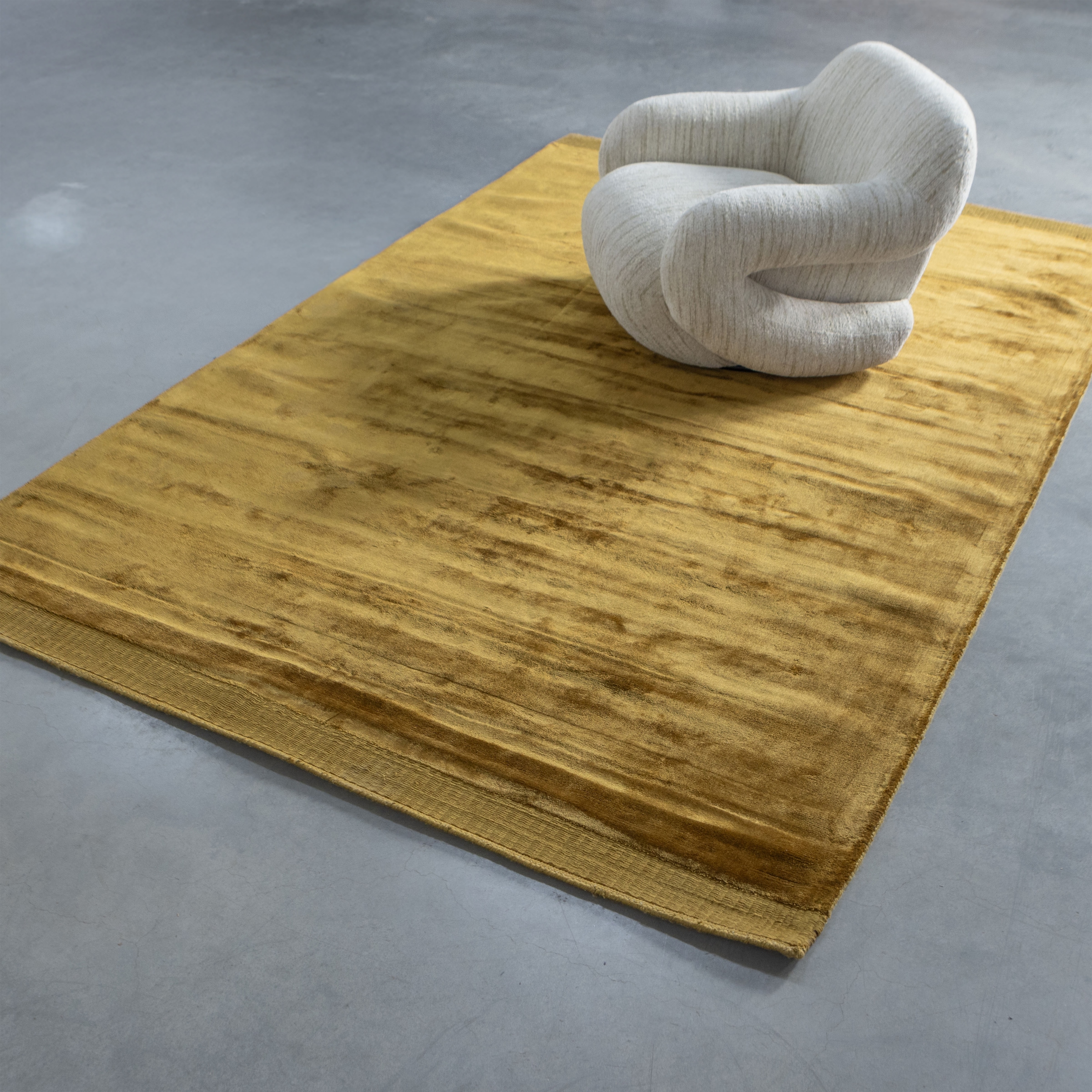 WOOOD Teppich »Tammo mit Viskose-Baumwoll-Mischung, B 200 x T 300 x H 1 cm« rechteckig 10 mm Höhe Nicht geeignet für Fussbodenheizung, pflegeleicht glänzender Oberfläche