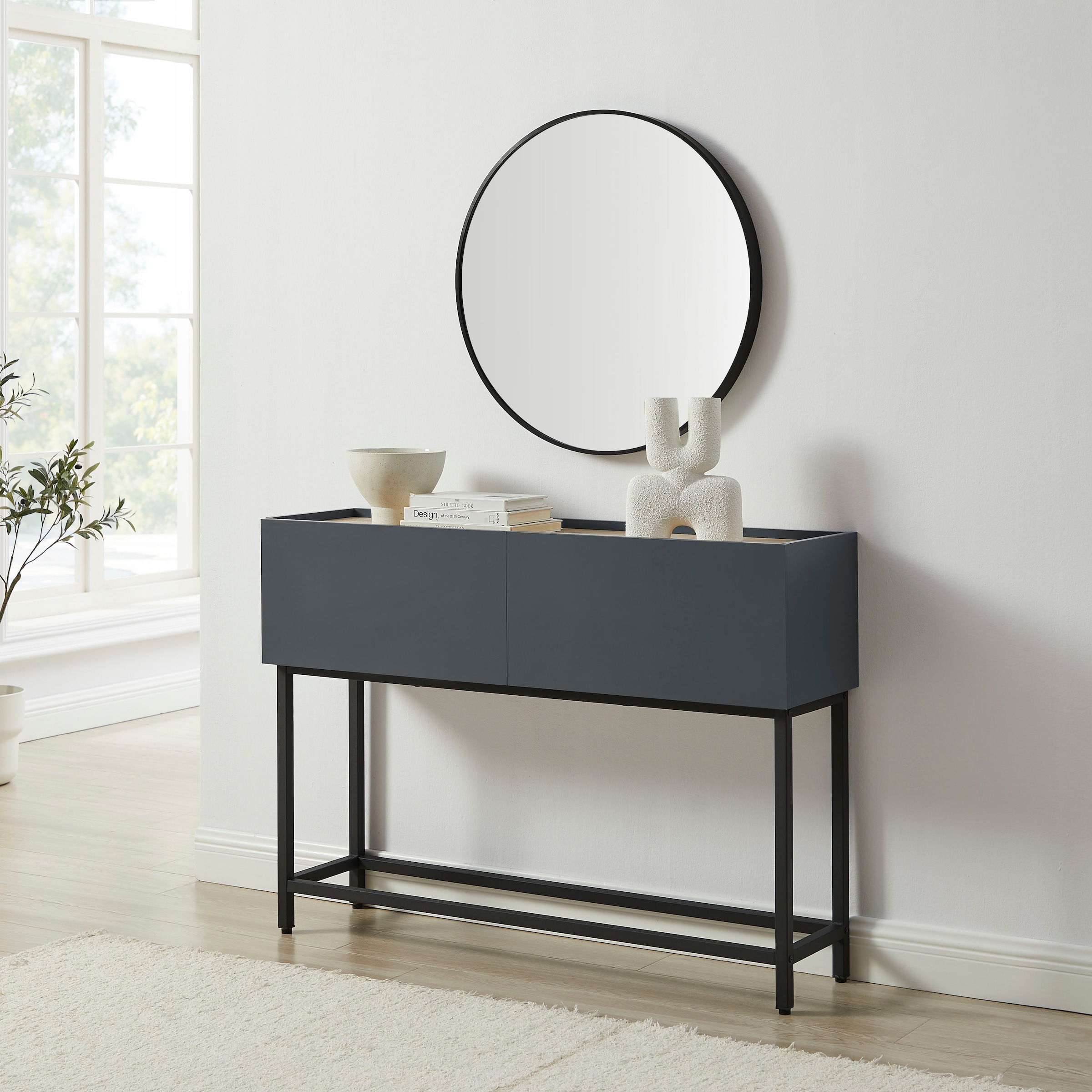 GOODproduct Table console »Azly« pflegeleichte Melaminoberfläche, Metallgestell, Breite 120 cm