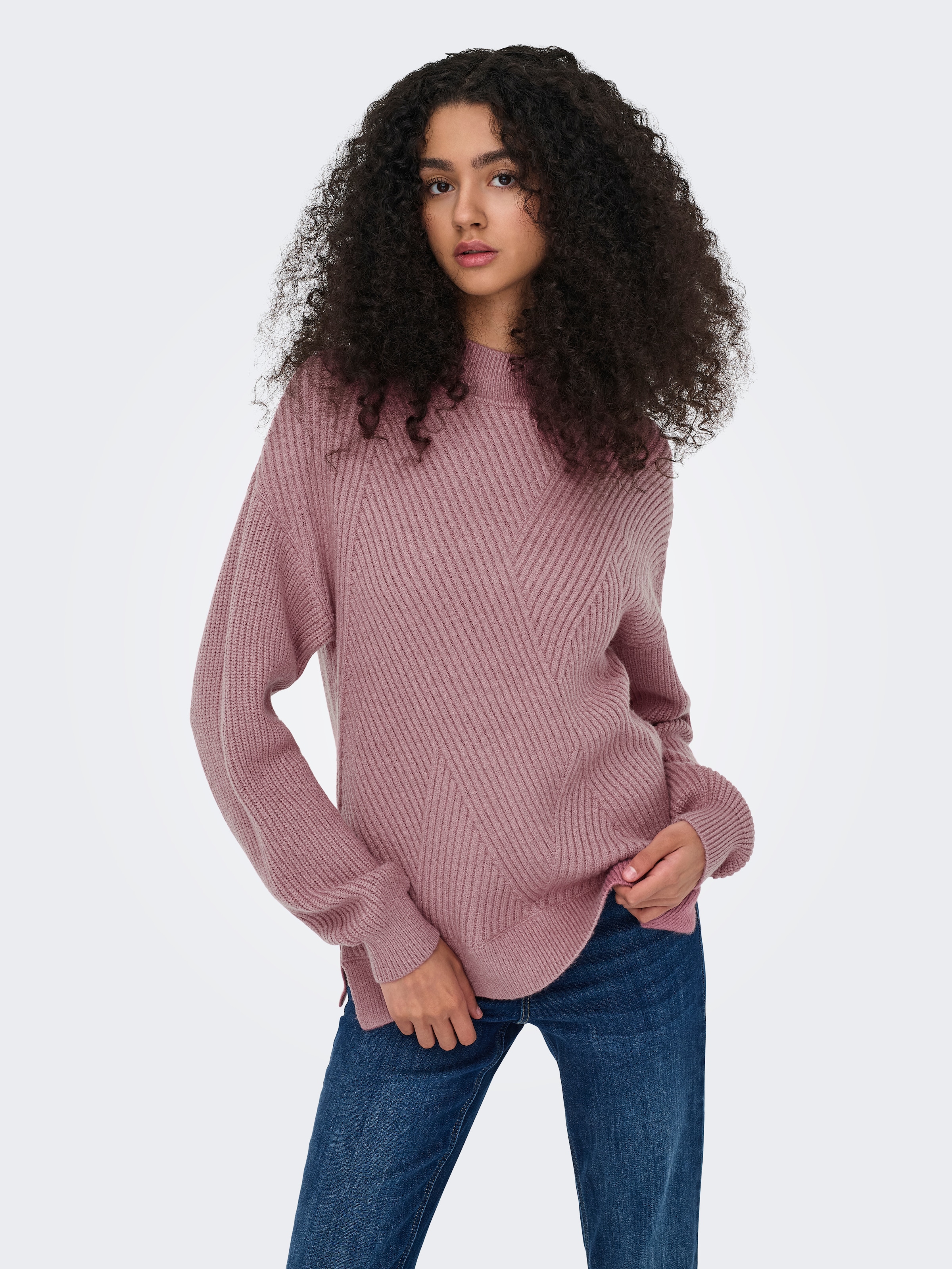ONLY Pull en tricot »ONLNELI LS HIGHNECK RIB PULLOVER EX KNT«