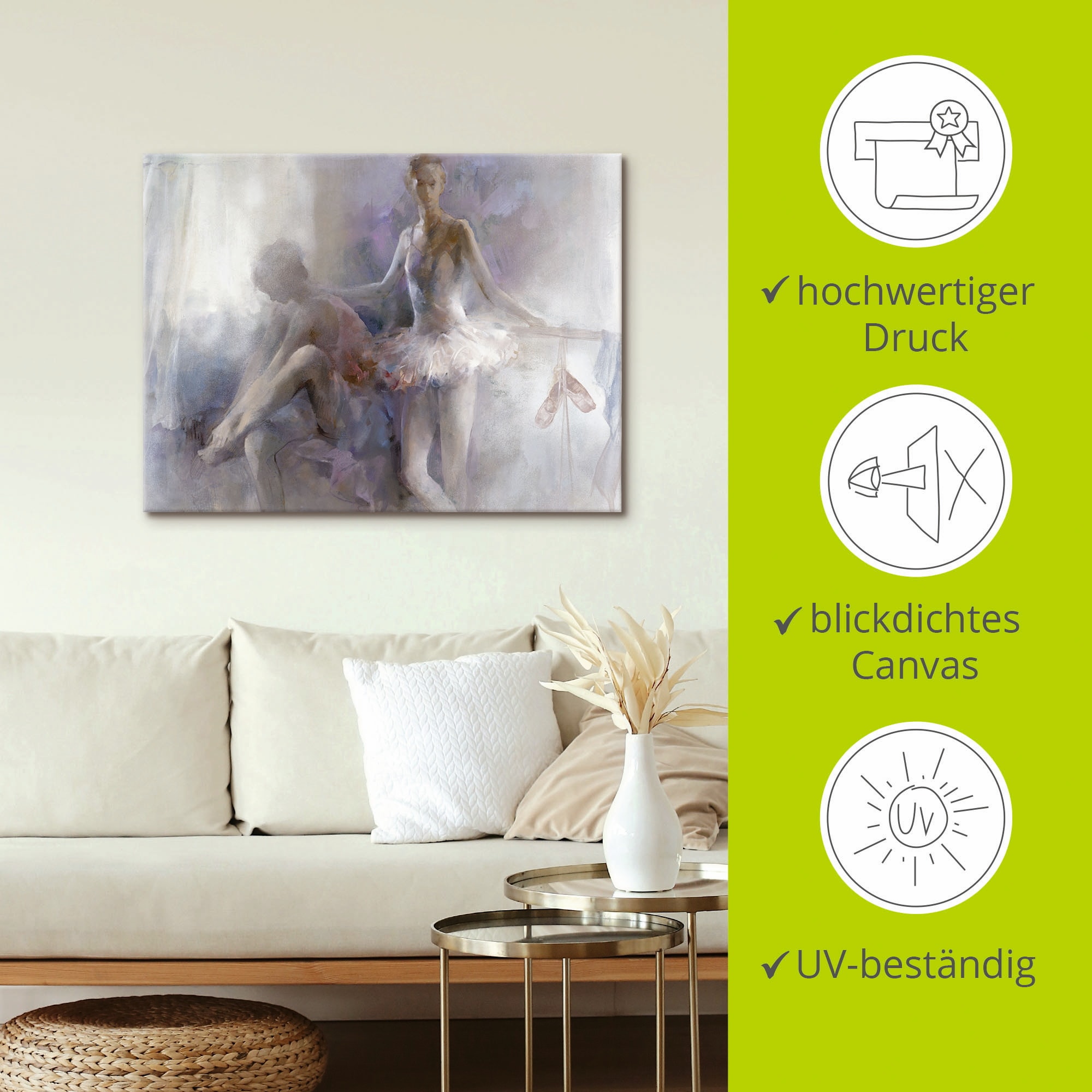 Artland Tableau sur toile »Ballett-Mädchen« 1 cuis tlg. auf Holzrahmen gespannt