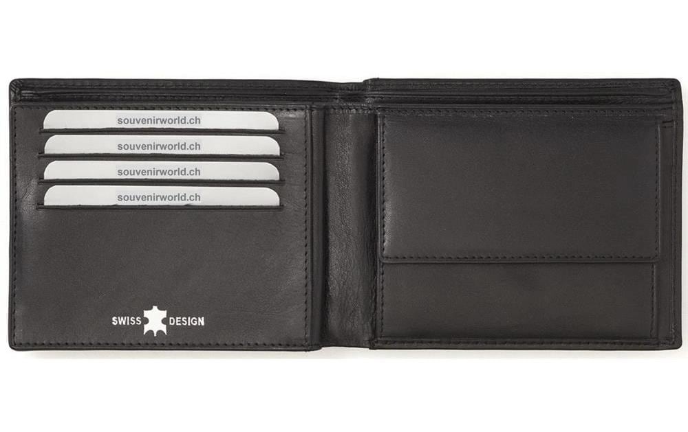   Geldbörse »creanorm Portemonnaie Echtleder« Leder-Portemonnaie für Herren mit RFID-Schutz und Schweizer Kreuz