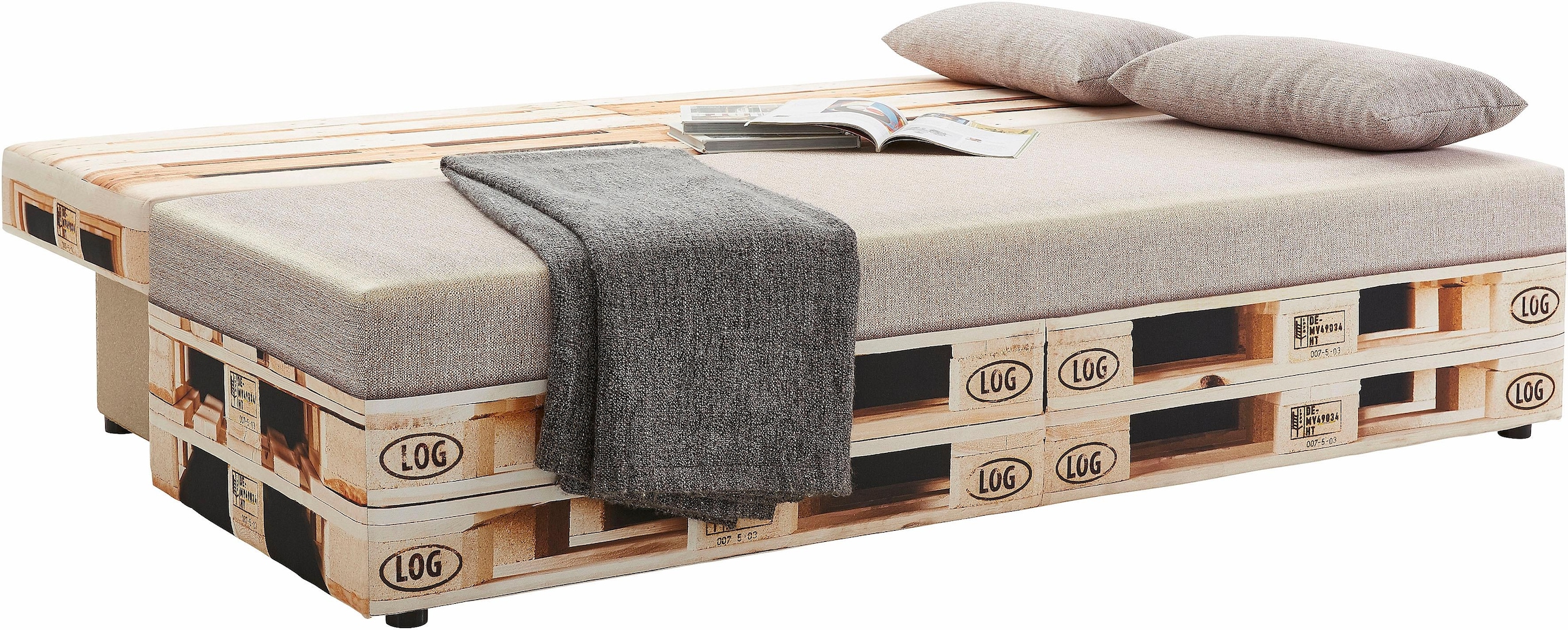 exxpo - sofa fashion Schlafsofa »Extravagantes Sofa für Individualisten mit Bettfunktion und Bettkasten« in aussergewöhnlichen Bezugsvarianten, Solitärmöbel