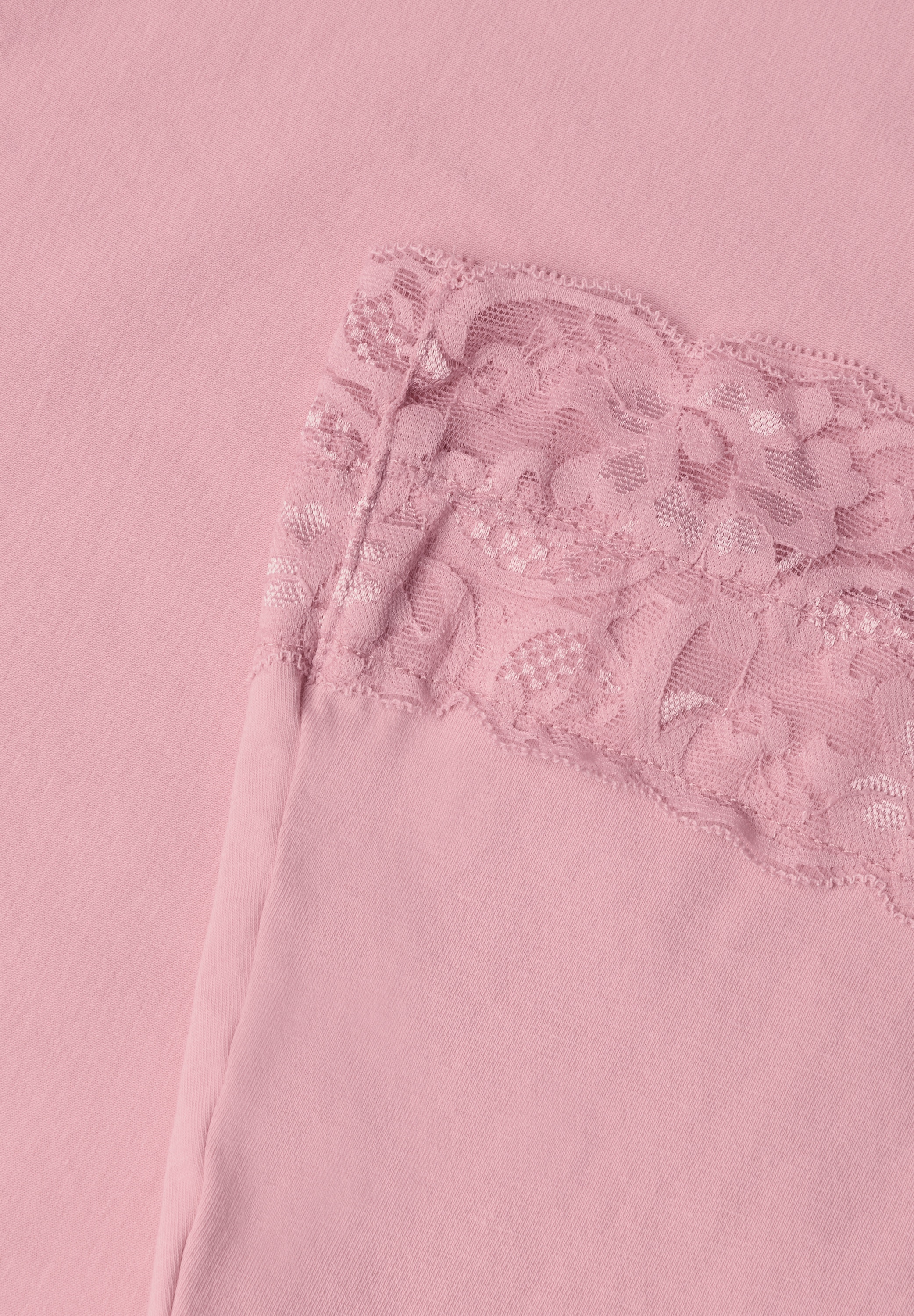 STREET ONE Shirttop Sommertop mit Rundhals und Spitzenkante