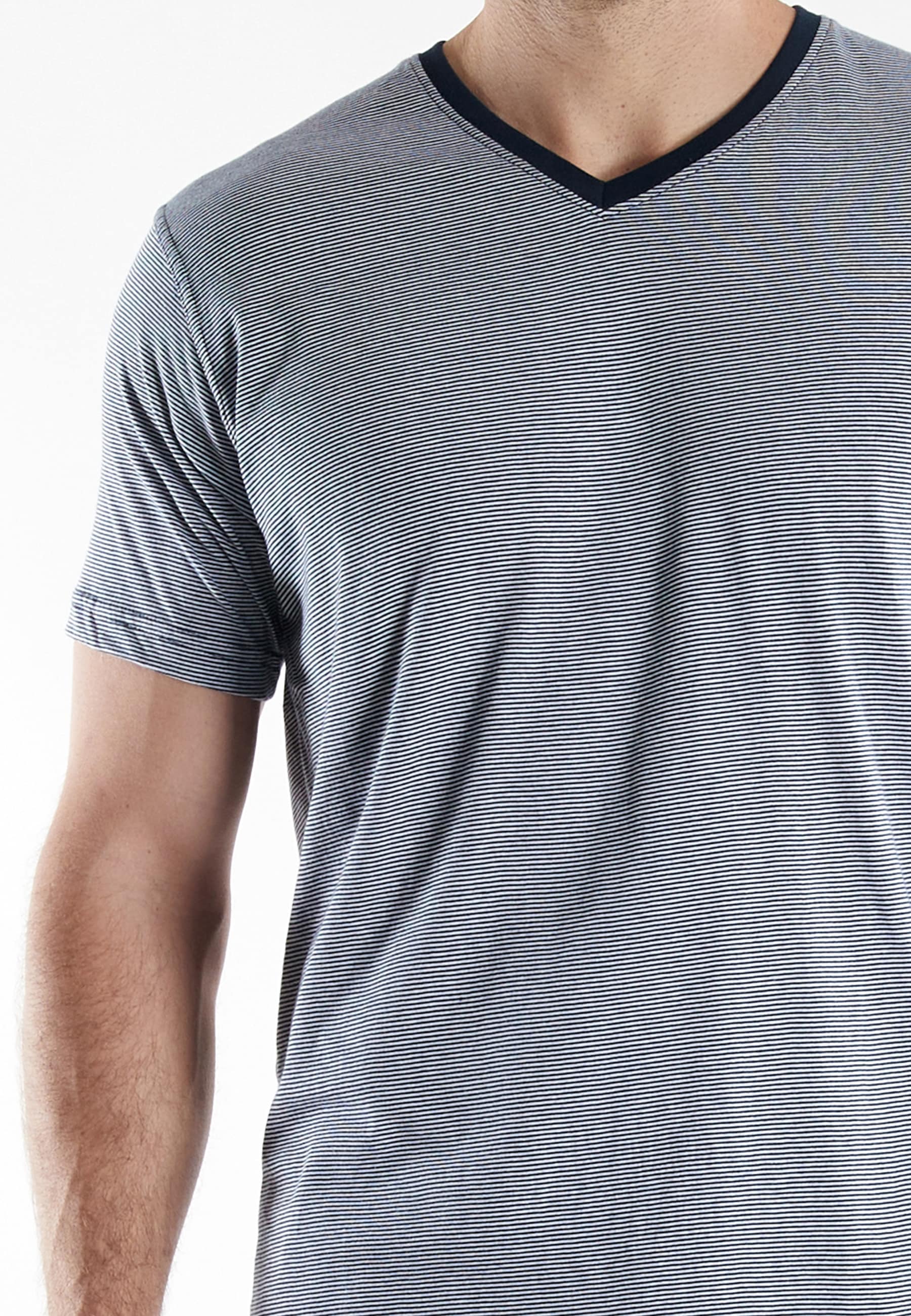 TOM TAILOR Shorty »Nevada« 2 pièces Streifendesign, Kurzarm, V-Ausschnitt, kurze Hose