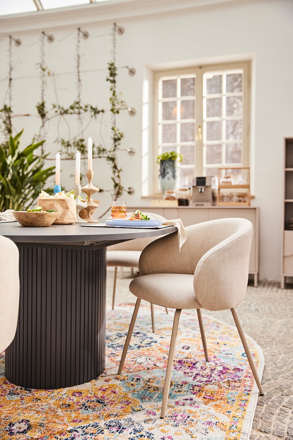 Woodman Table de salle à manger »Toscana« Breite 120 cm, melaminbeschichtet, mit Verlängerungsplatten, FSC®