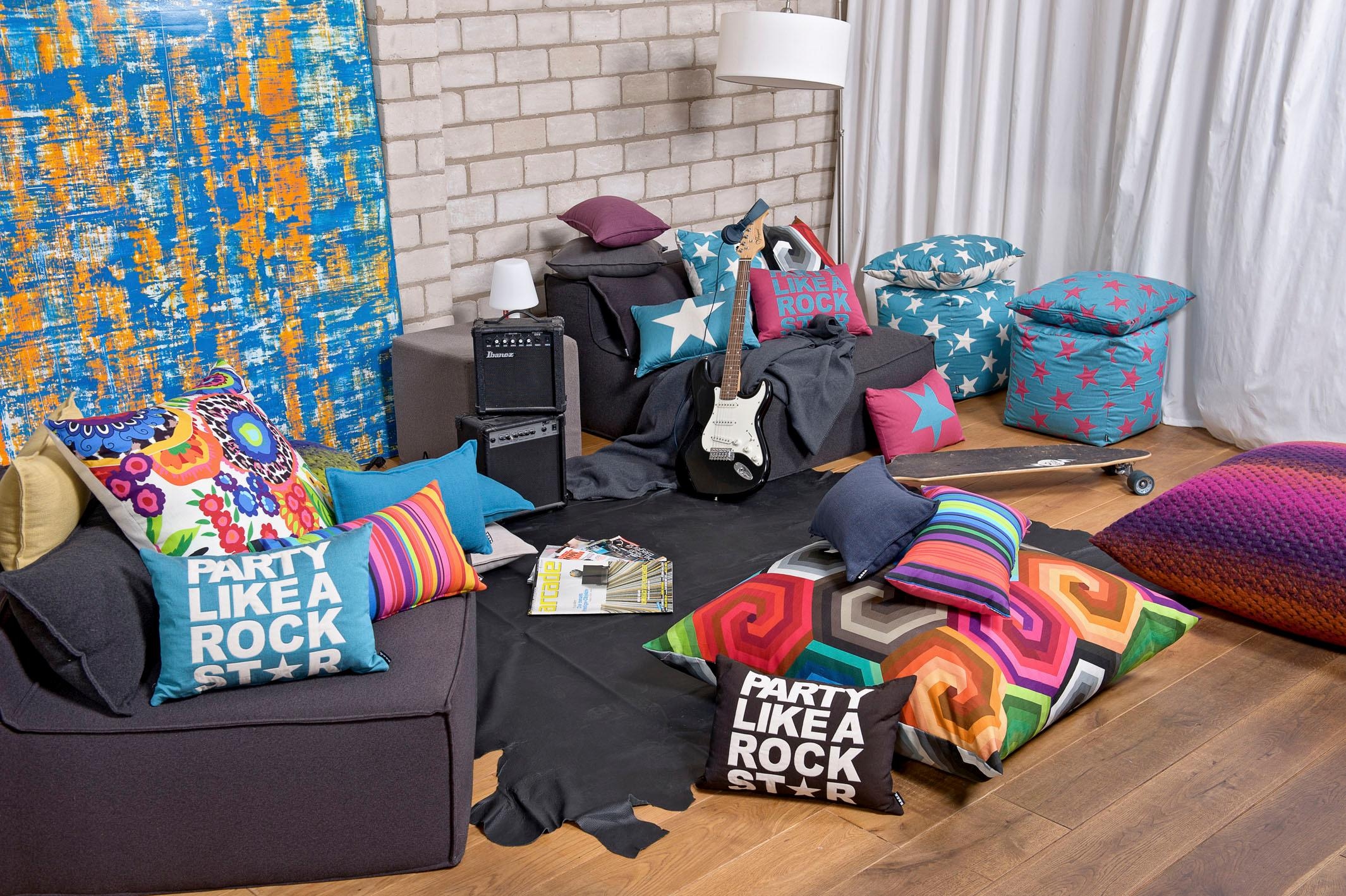 H.O.C.K. Coussin décoratif »Rockstar-Stern« Wendekissenhülle mit Füllung, 1 Stück