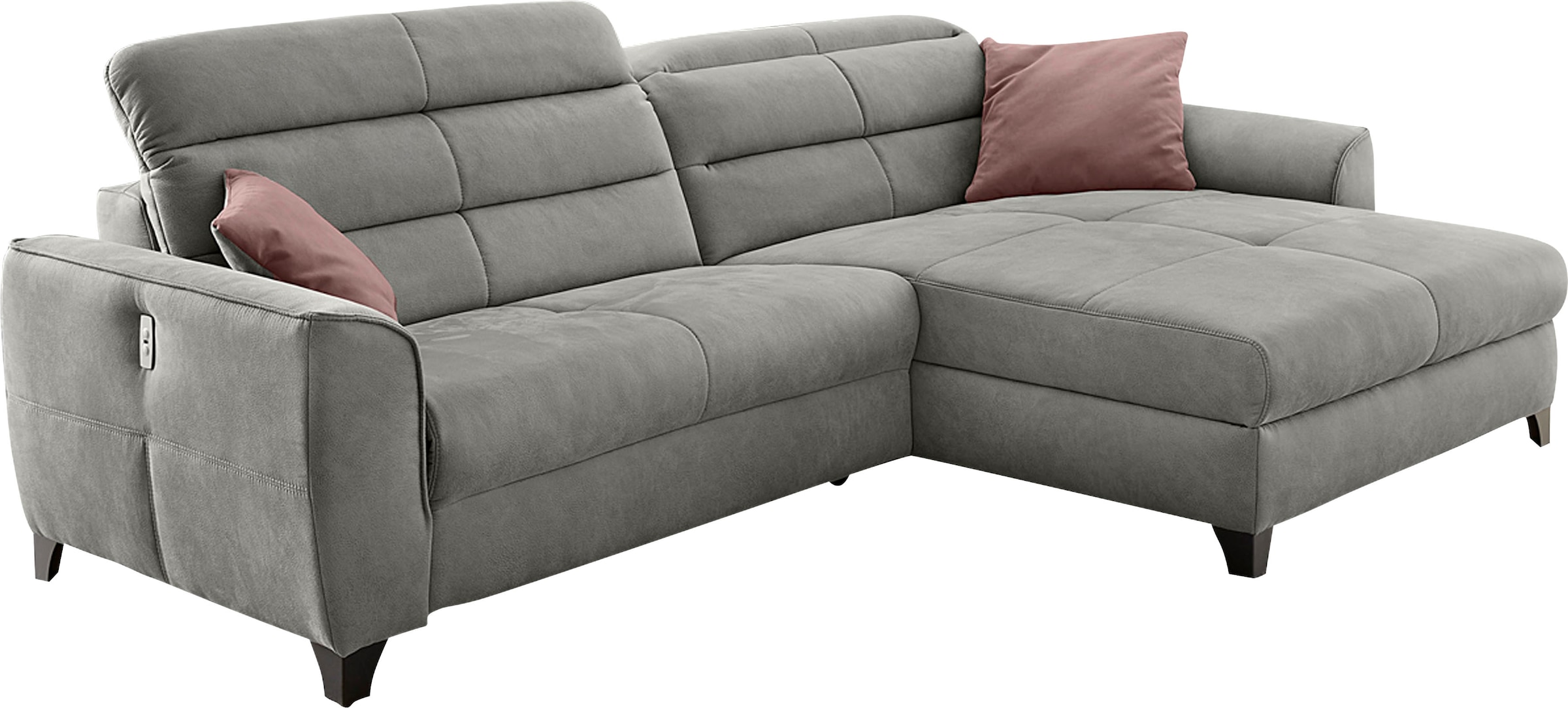 Jockenhöfer Gruppe Ecksofa »Double One L-Form, B: 288 cm, 2x120 cm breite, elektr. Relaxfunktionen« mit 2x 120cm breiten, elektromotorischen Relaxfunktionen