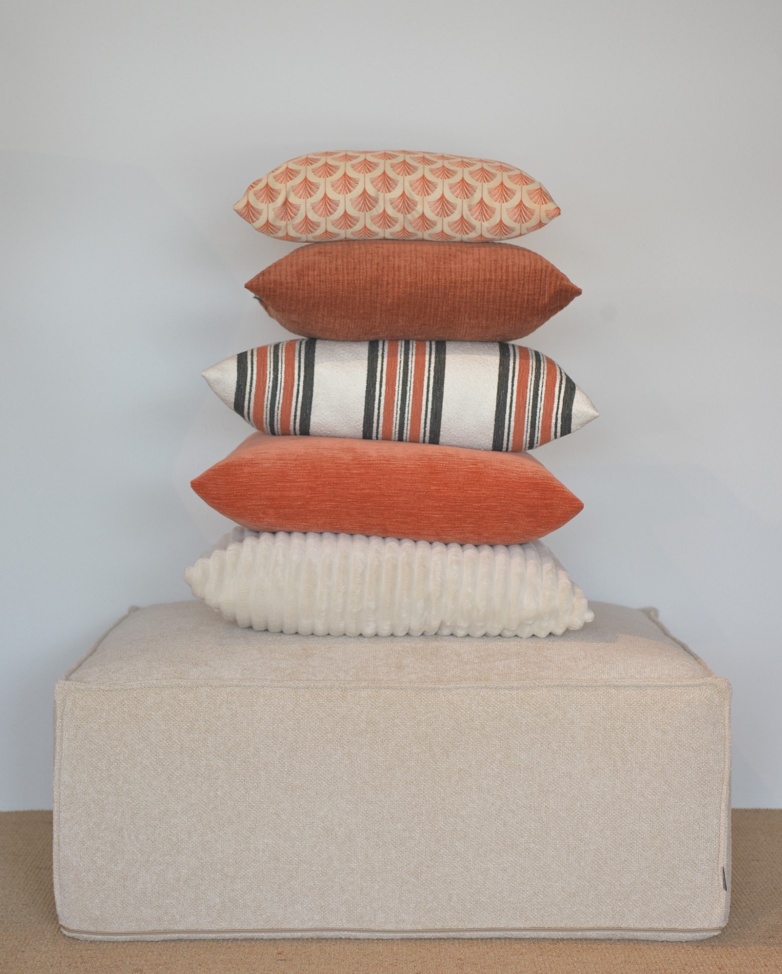 H.O.C.K. Coussin décoratif »Sera Duo« coussin rayé avec rembourrage, 60x40cm, coussin de canapé, rayé