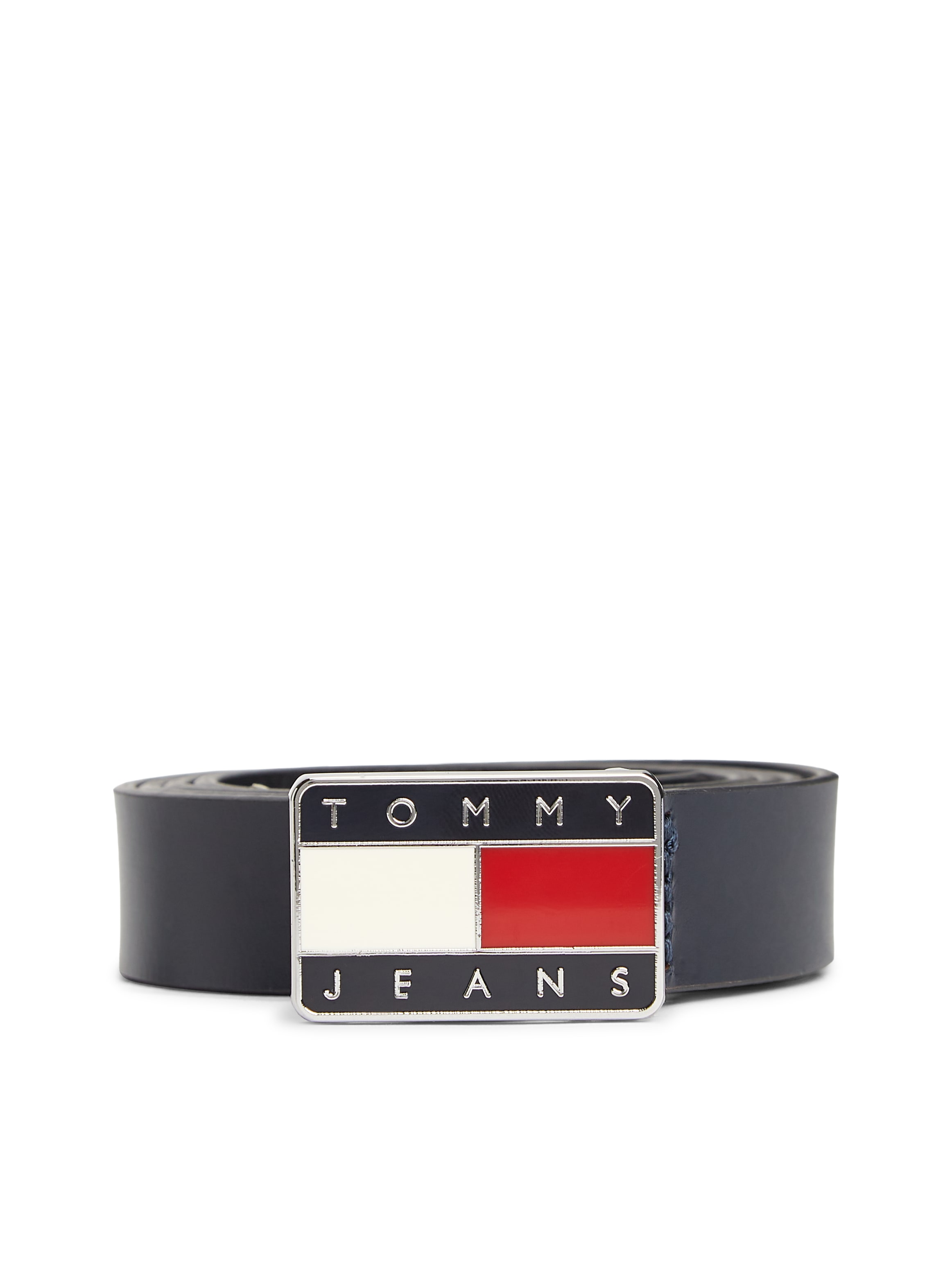 Tommy Jeans Ceinture en cuir »TJW HERITAGE PLAQUE« Grössenverstellbar durch Metallschnalle