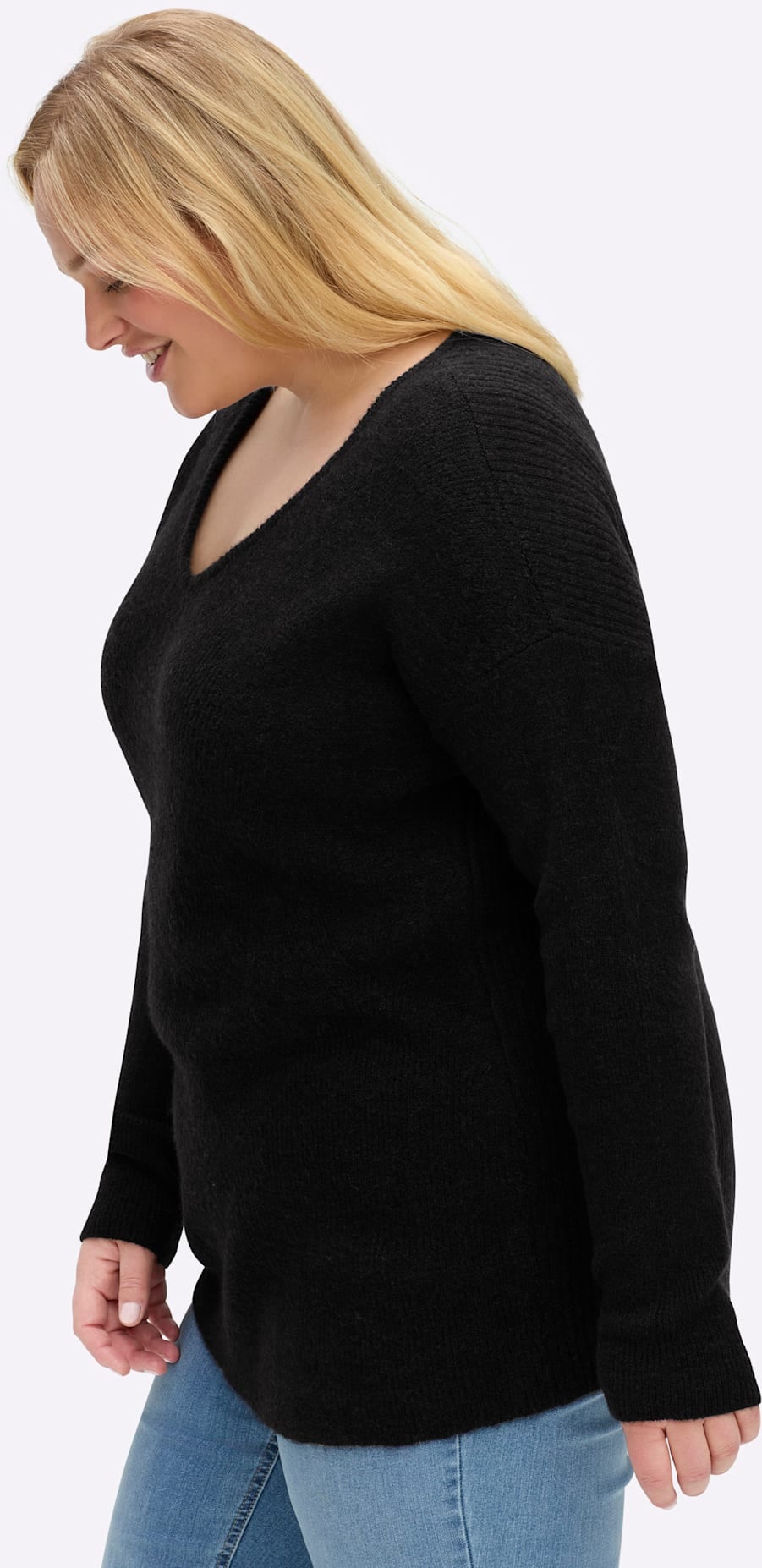 Sheego V-Ausschnitt-Pullover »Pullover«