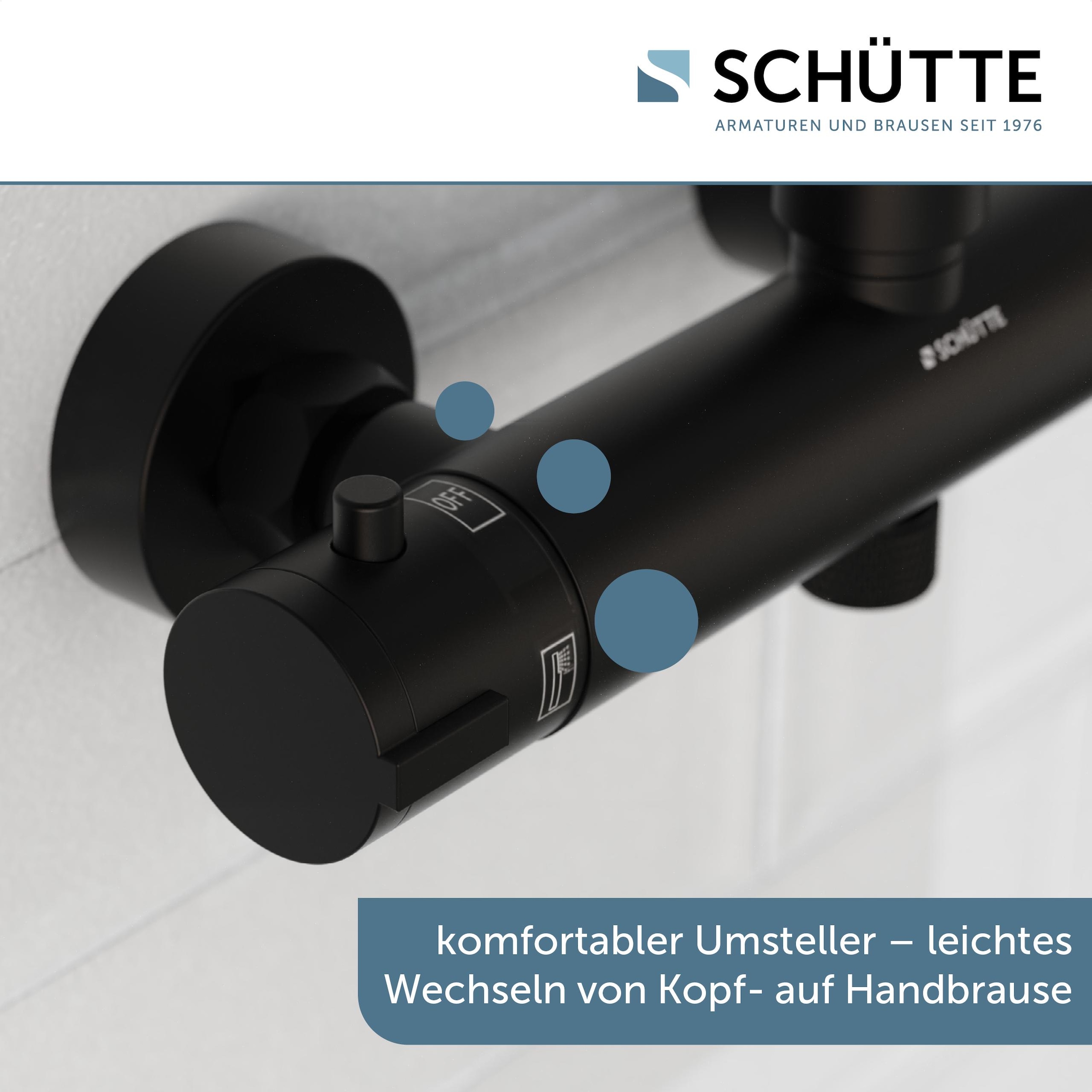 Schütte Duschbrause »TRENTO« Set,  mit Thermostatarmatur, 3-fach verstellbar, Antikalk-Noppen