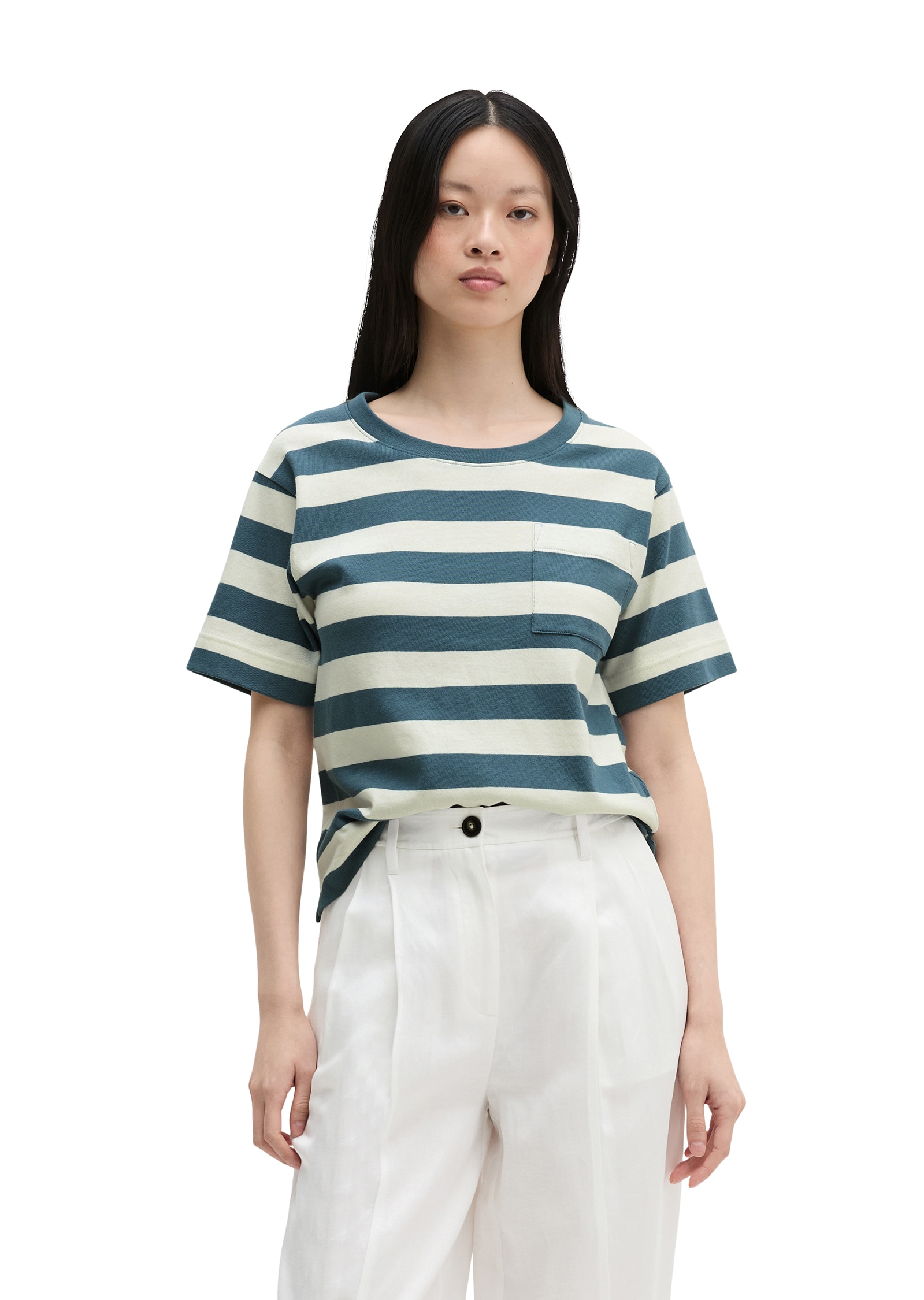 Marc O'Polo T-shirt rayé, loose en jersey simple doux
