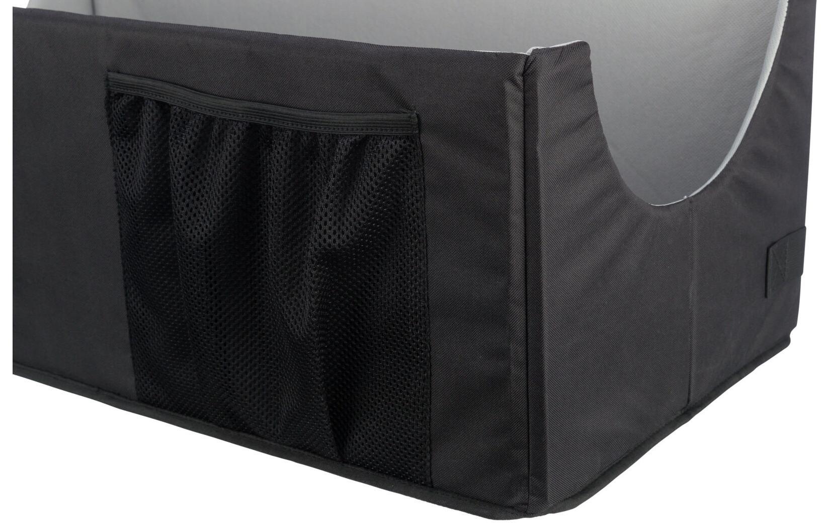 TRIXIE Siège-auto pour chien »Doppelt, 80 × 28 × 39 cm, Schwarz/Grau« Polyester